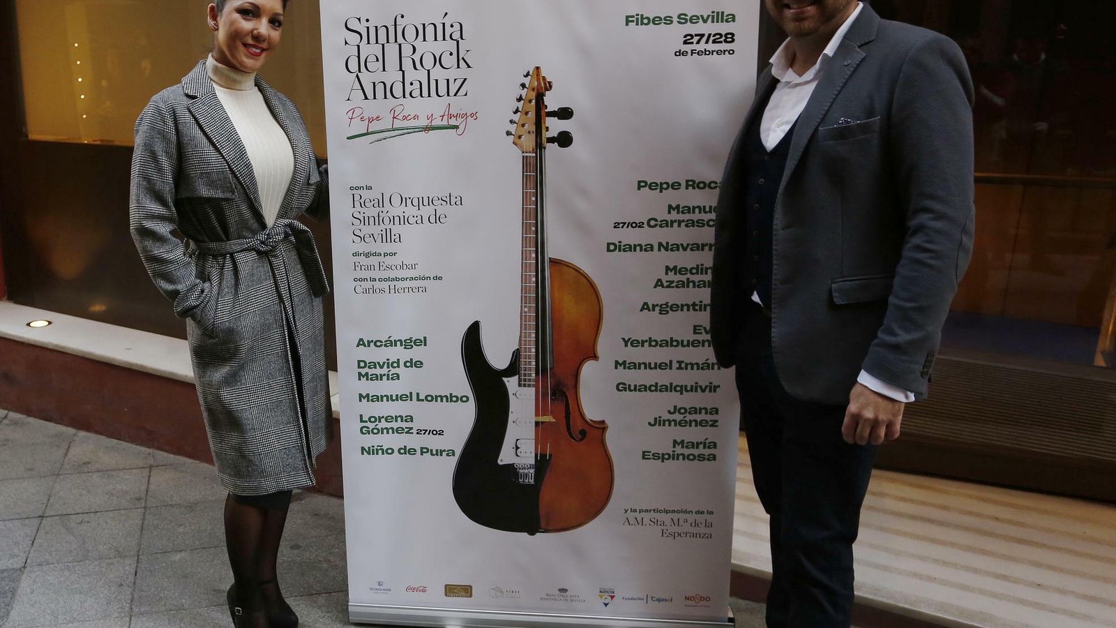 El cartel anunciador del concierto que se celebrará en Fibes a finales de febrero.