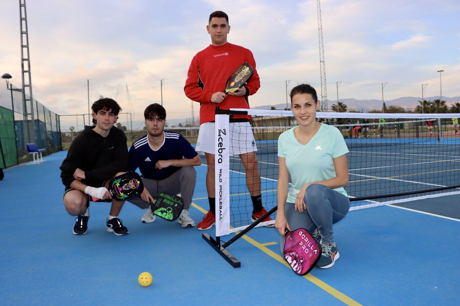 Cuatro jugadores de 'pickleball'.