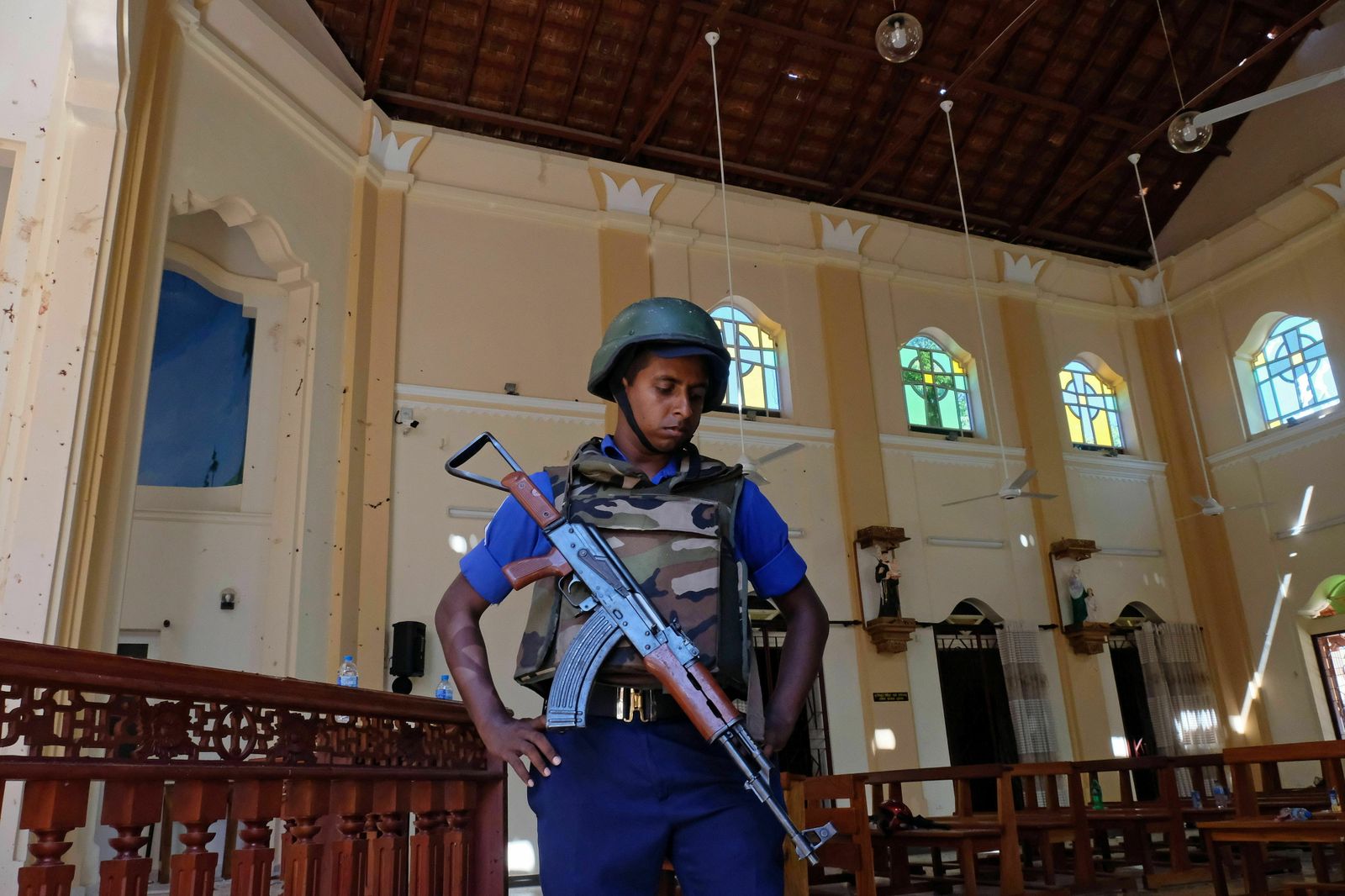 Imágenes de las consecuencias de las explosiones en Sri Lanka
