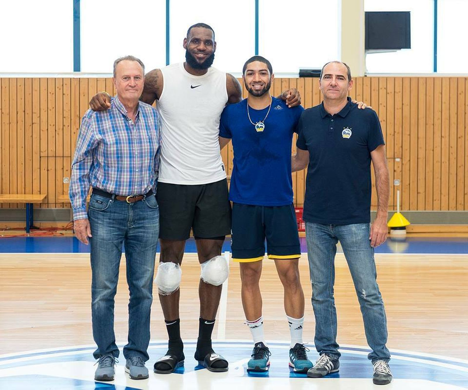 Aíto García Reneses, LeBron James, Peyton Siva e Himar Ojeda.