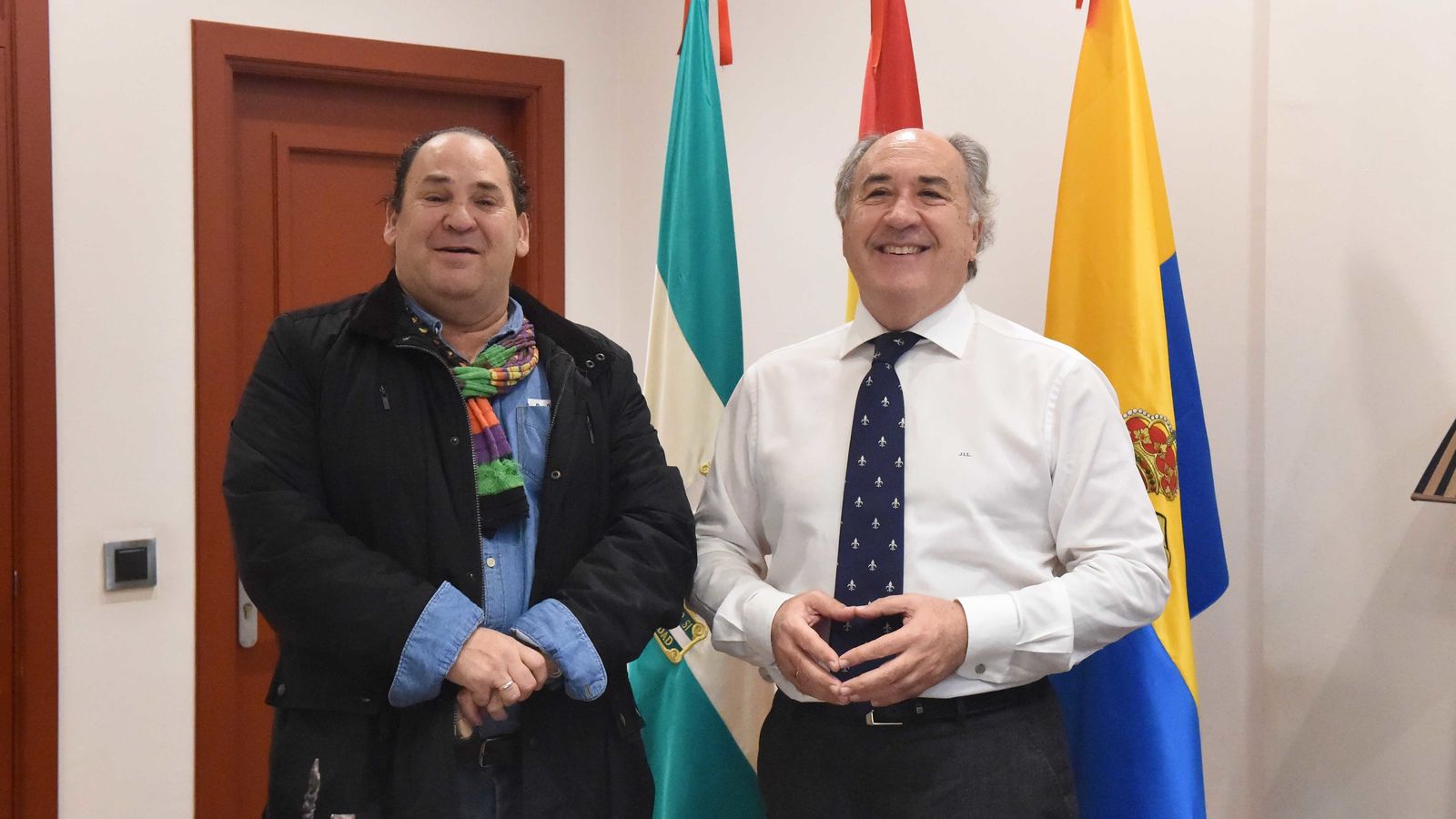 José Ignacio Landaluce y Javier Ortega, promotor del homenaje.