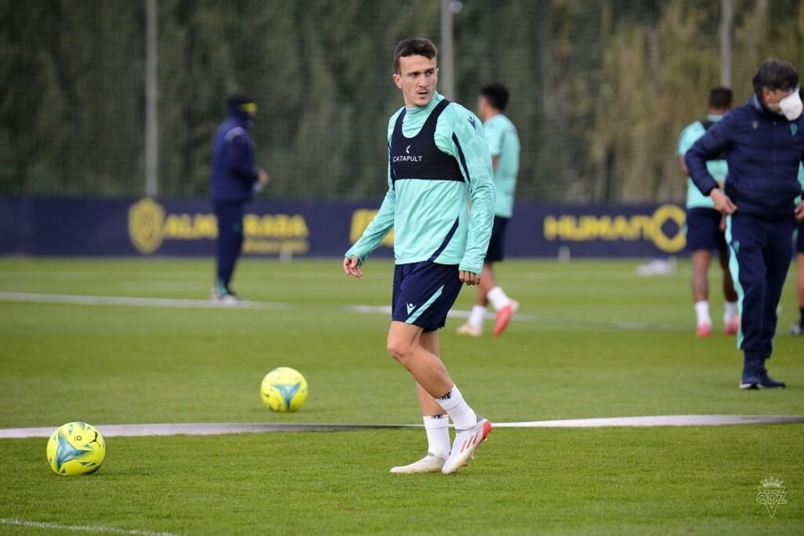 Salvi en un entrenamiento.