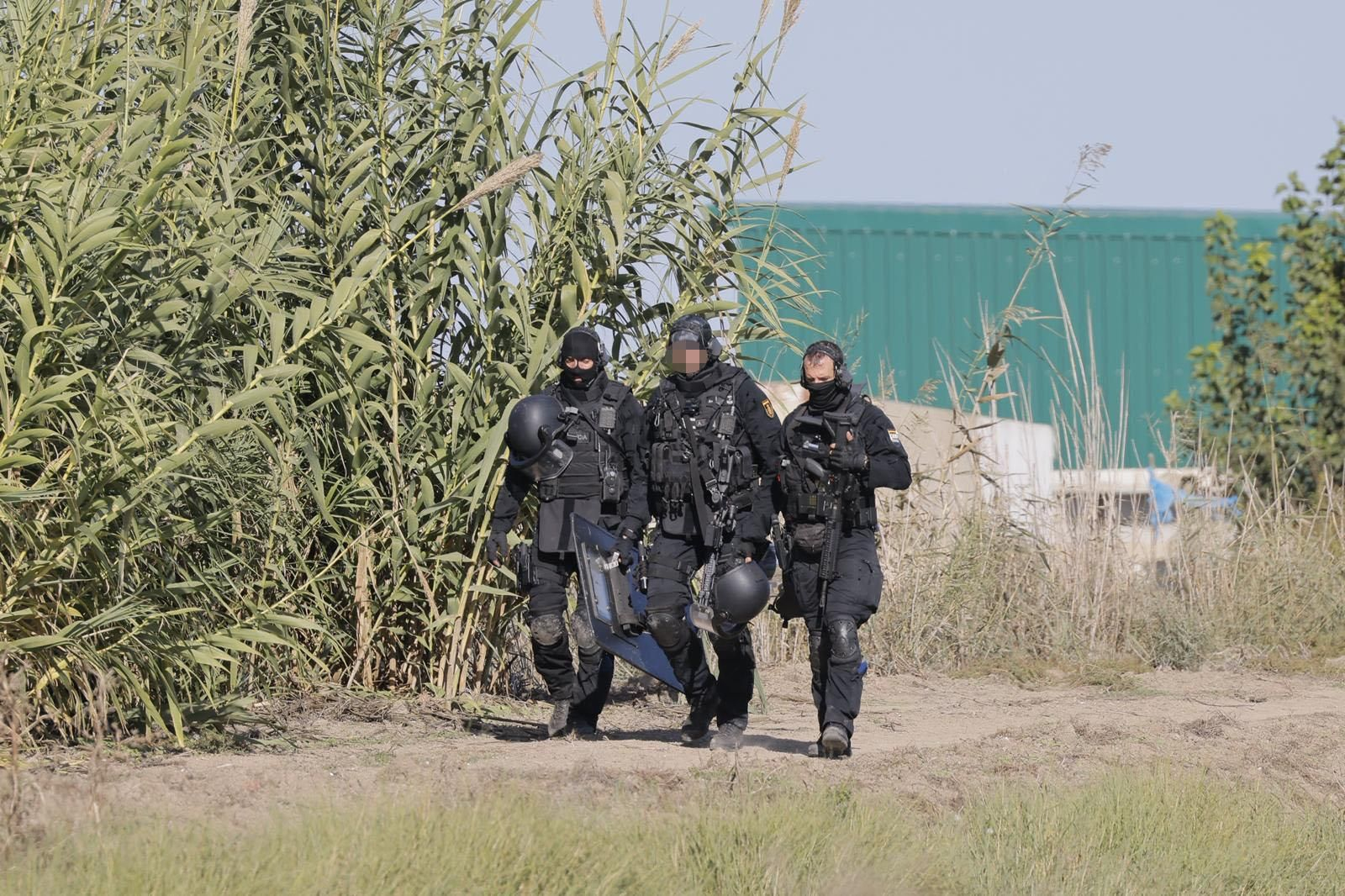 Las imágenes del dispositivo policial desplegado en Isla Mayor