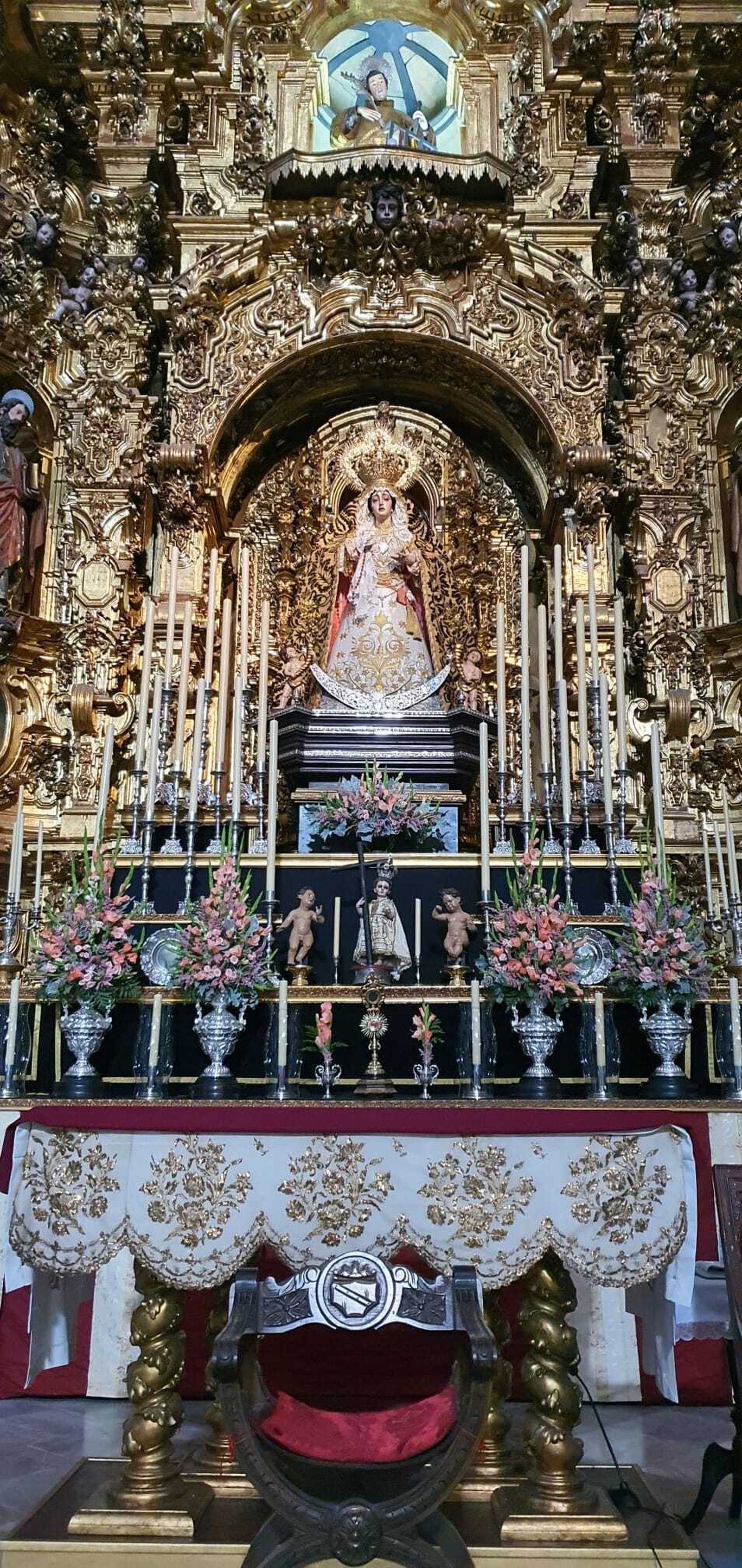 La Virgen de los Dolores de Descendimiento, en el altar mayor de San Lorenzo.