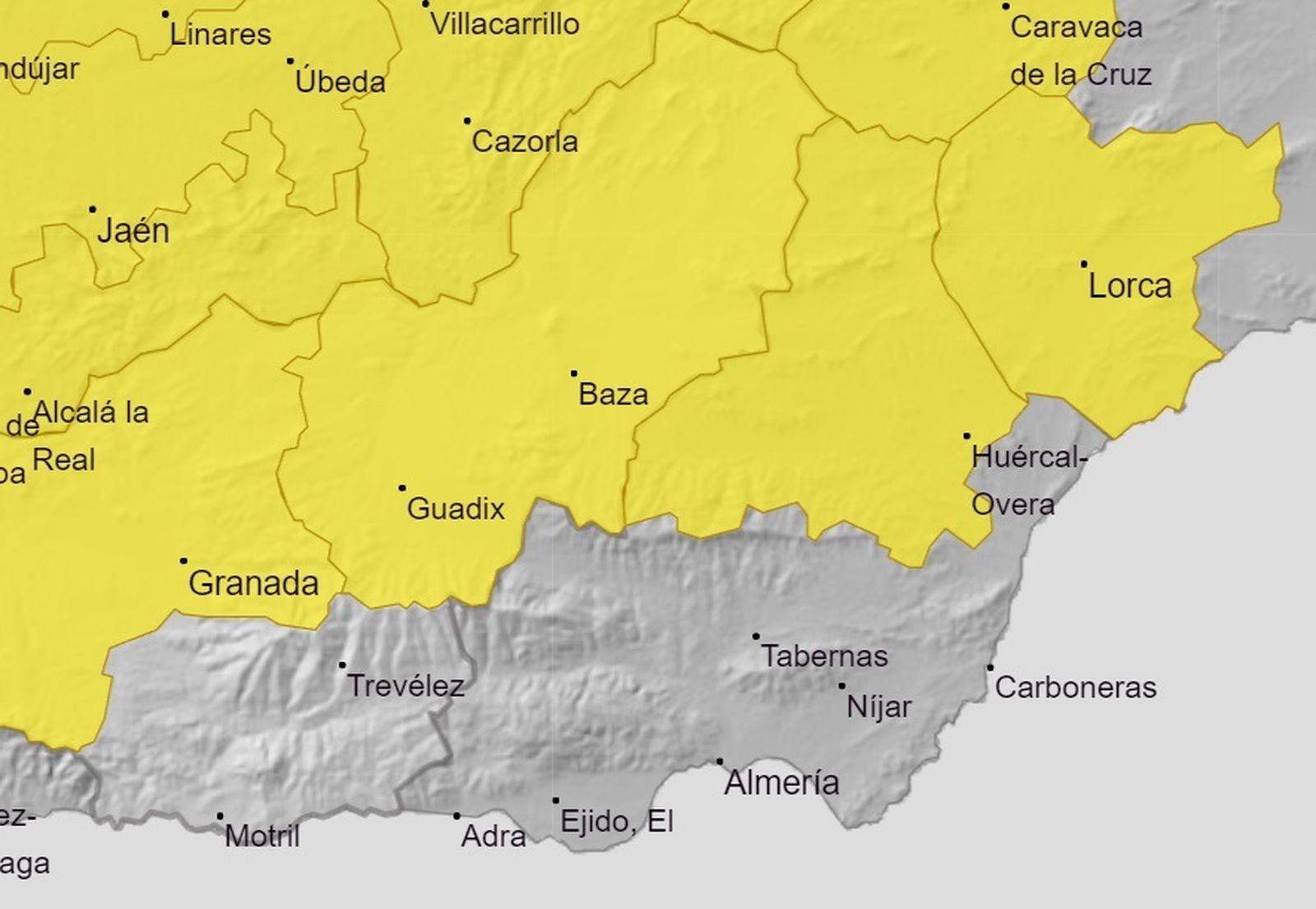 Mapa de alertas de Aemet para este viernes 2 de junio.-