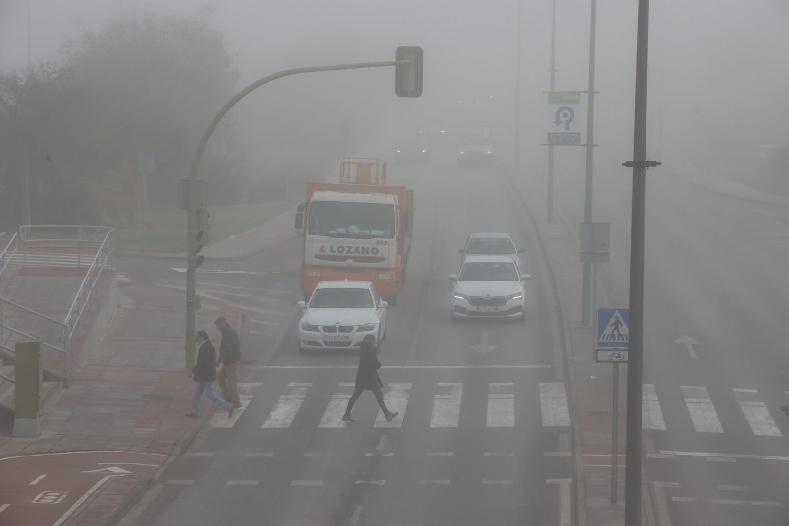 Densa niebla en Jerez