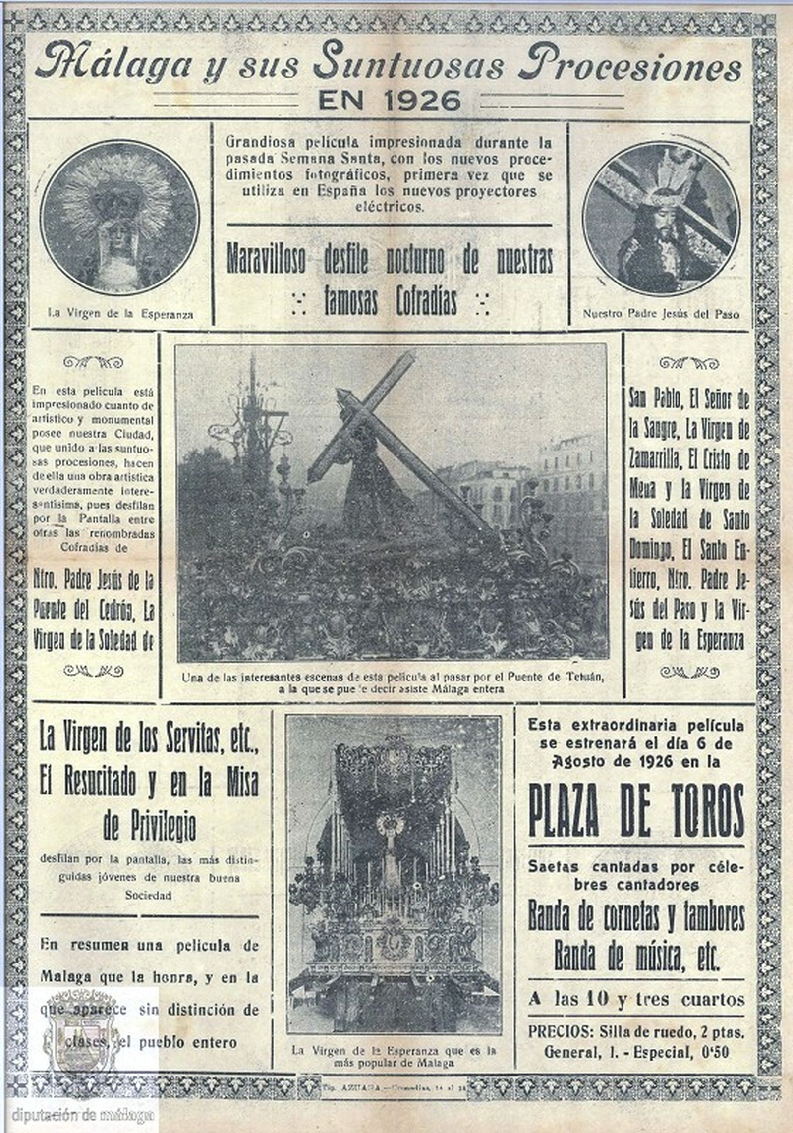 Una de las imágenes del archivo de la Diputación de Málaga