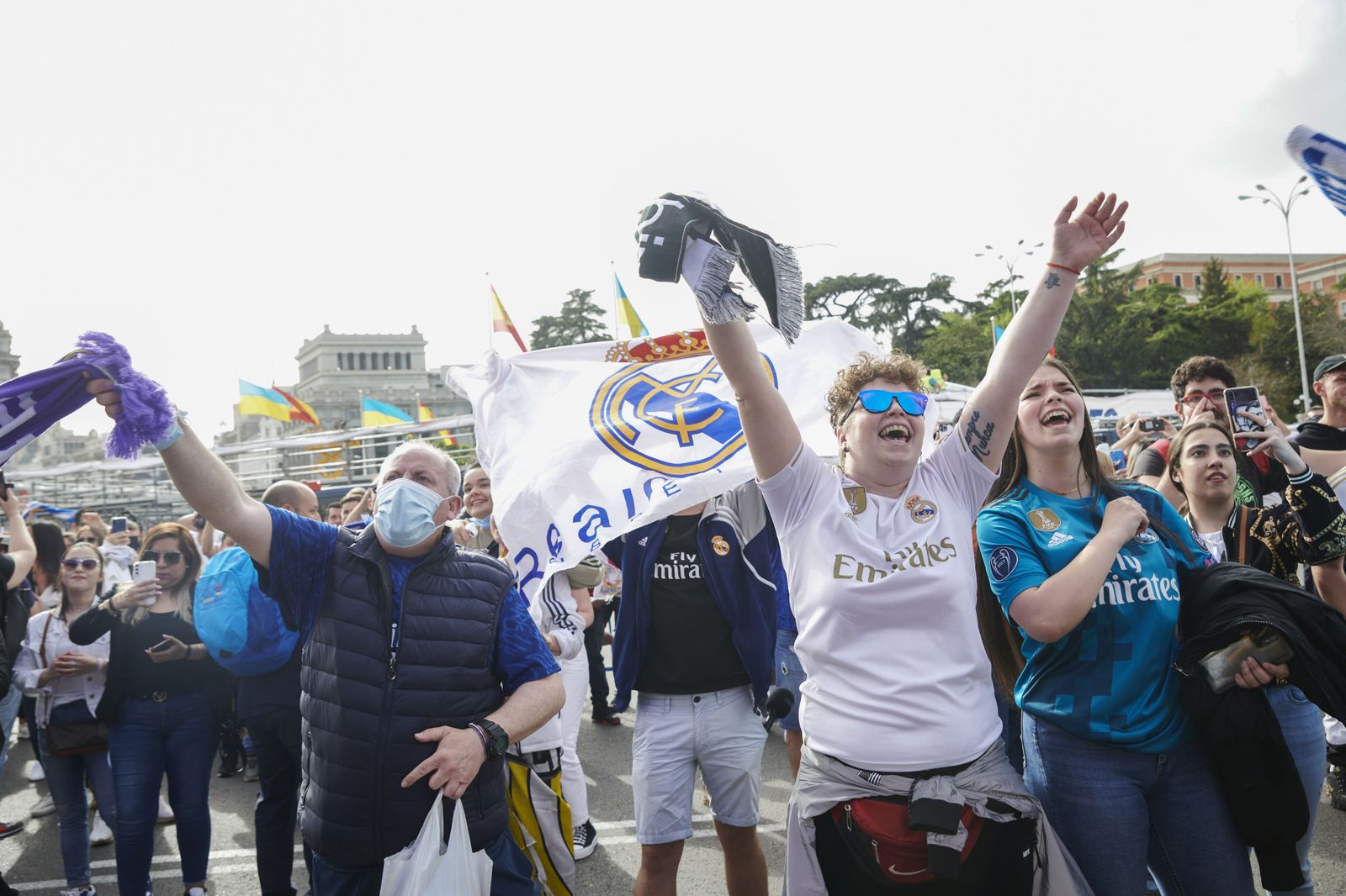 Victoria del Real Madrid y celebración del título de Liga