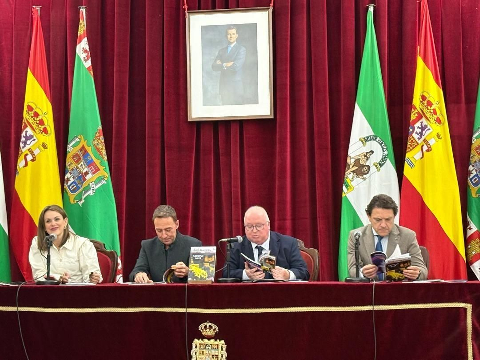 Beatriz Gandullo, José María Cossi, Carlos Medina y Daniel Sánchez, durante la presentación.