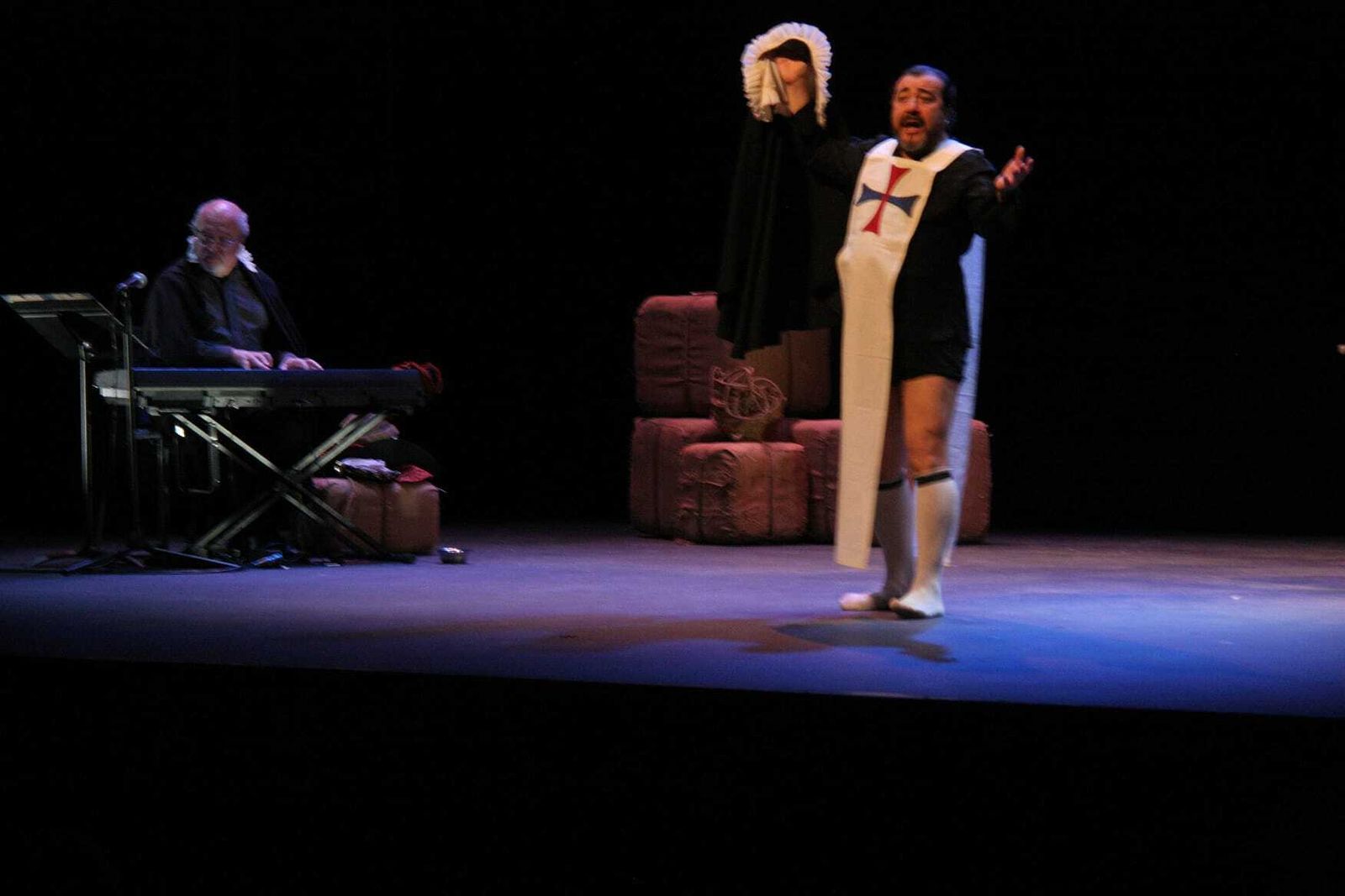 El actor Juanjo Macías, durante la representación del viernes en el Muñoz Seca.