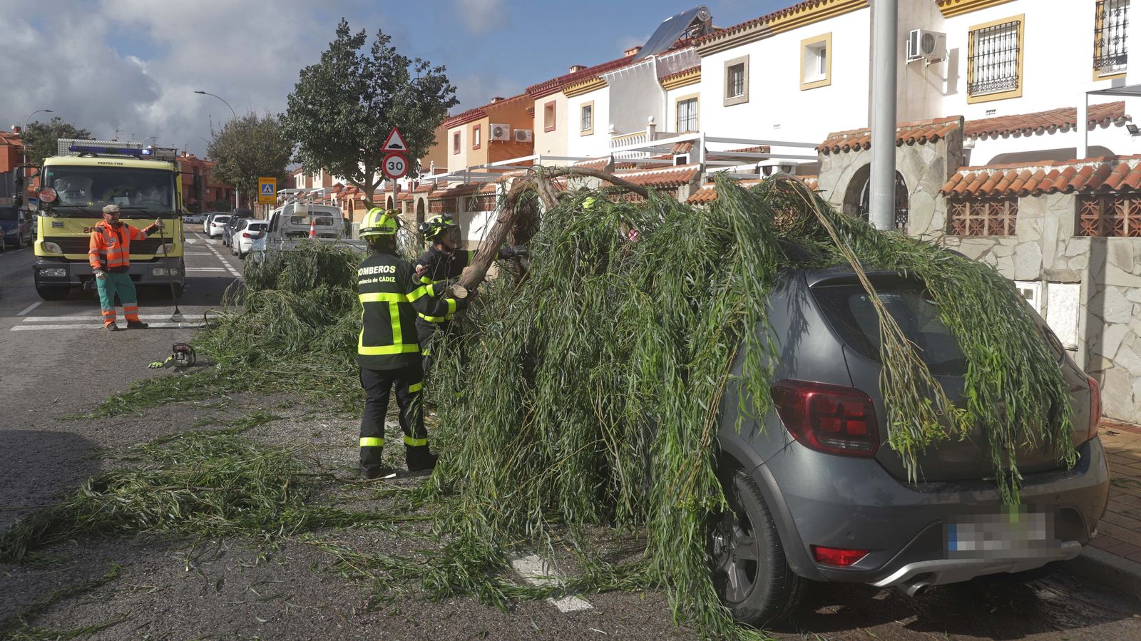 Fotos de los desperfectos provocados por la borrasca Efraín en el Campo de Gibraltar