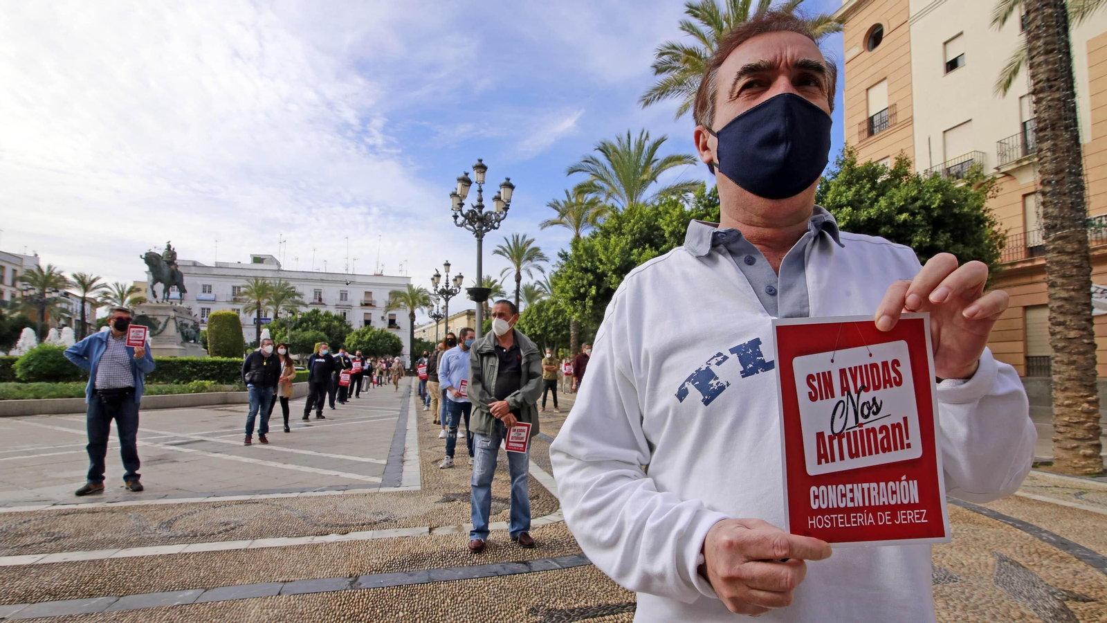 Imágenes de la concentración de hosteleros