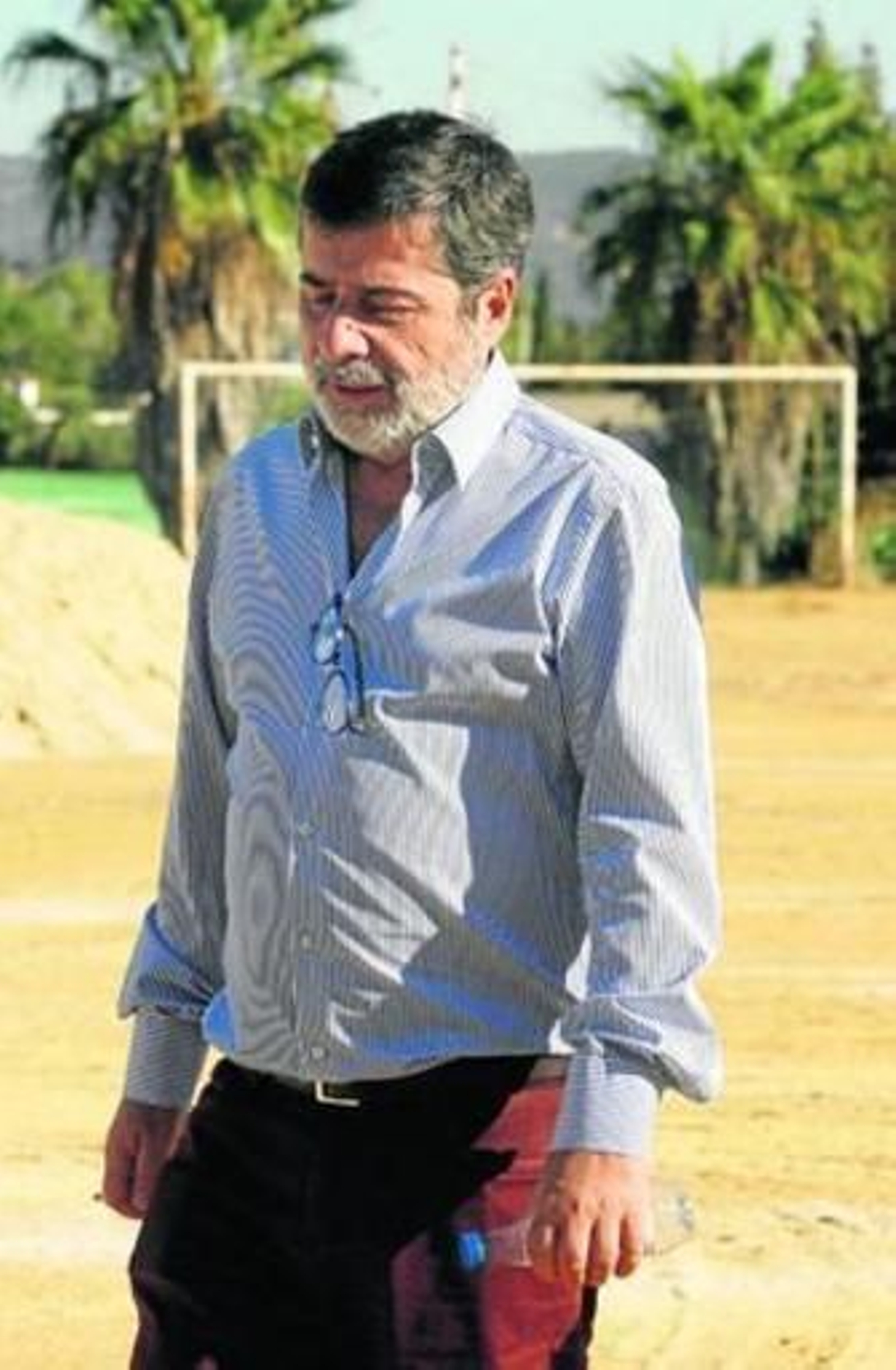Carlos González, durante la visita de la pasada semana a la Ciudad Deportiva.