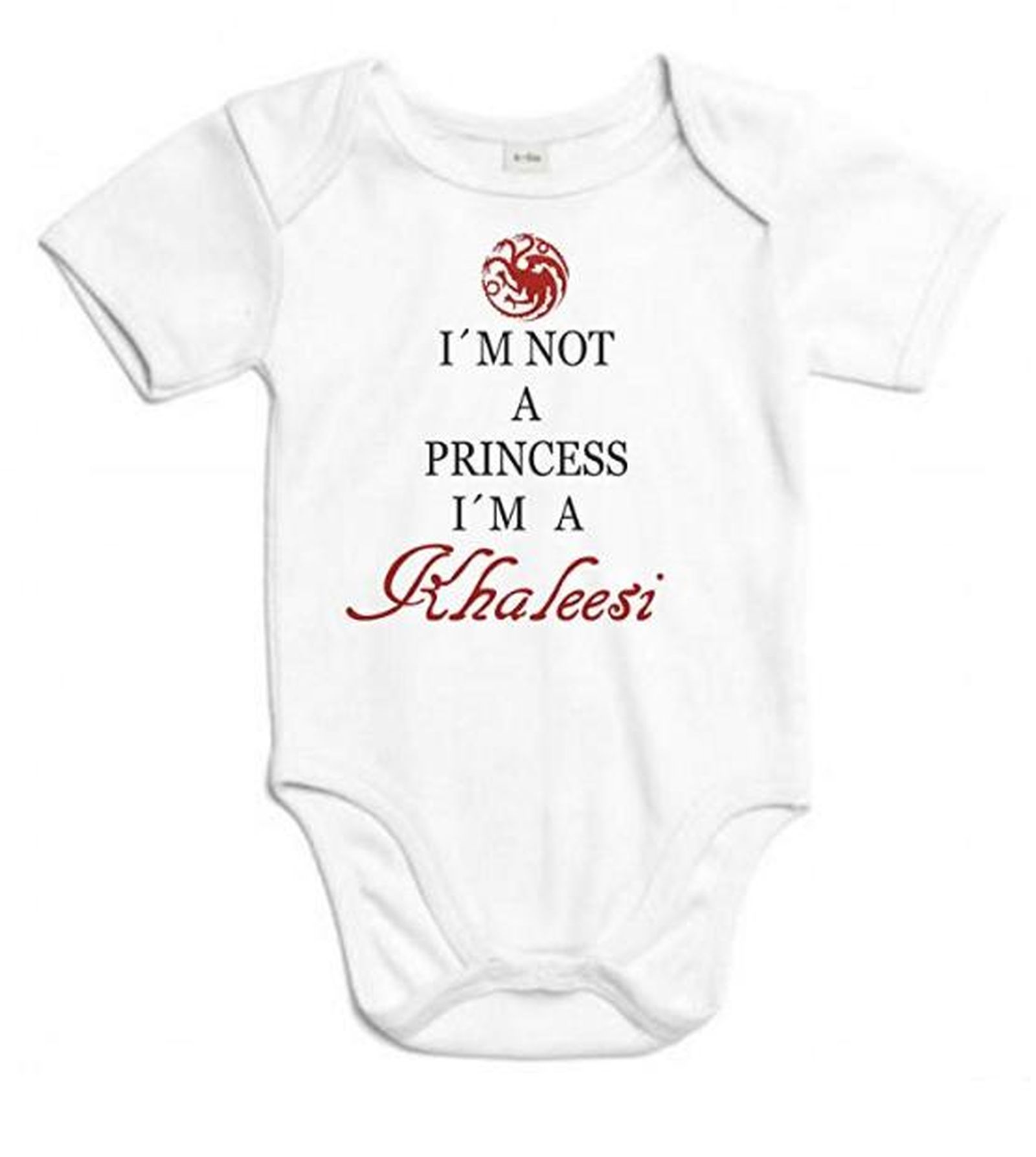 Body con mensaje de Khaleesi y emblema de la casa Targaryen de Juego de Tronos