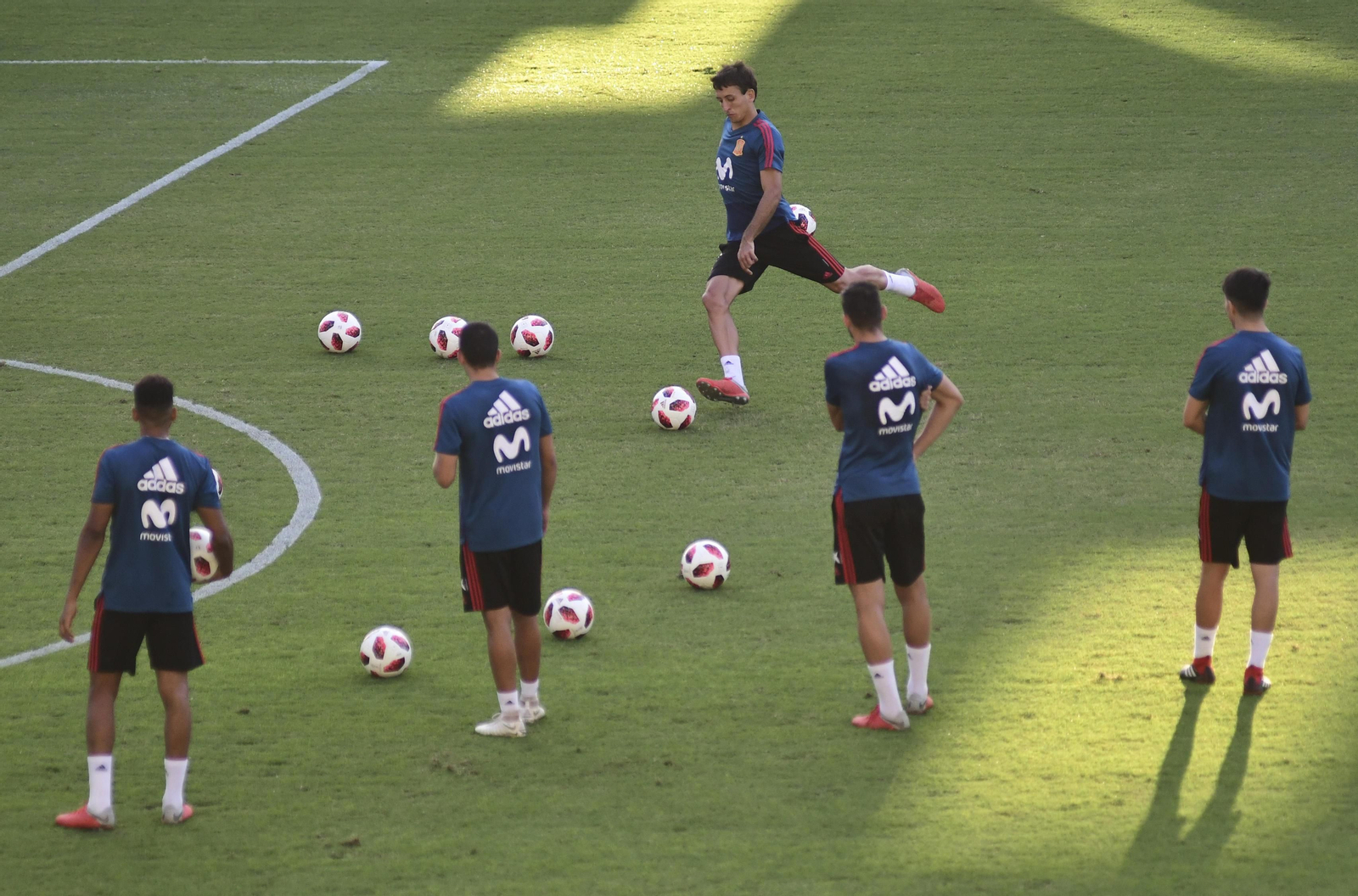 Entrenamiento de la selección sub-21 en El Arcángel