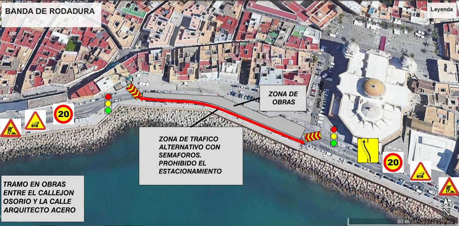Señalización del primer tramo entre Osorio y Arquitecto Acero.