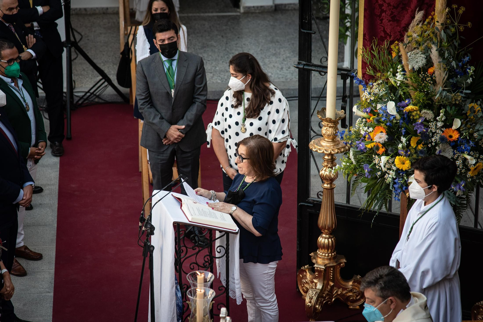 Imágenes de la misa de romeros de la Hermandad de Huelva