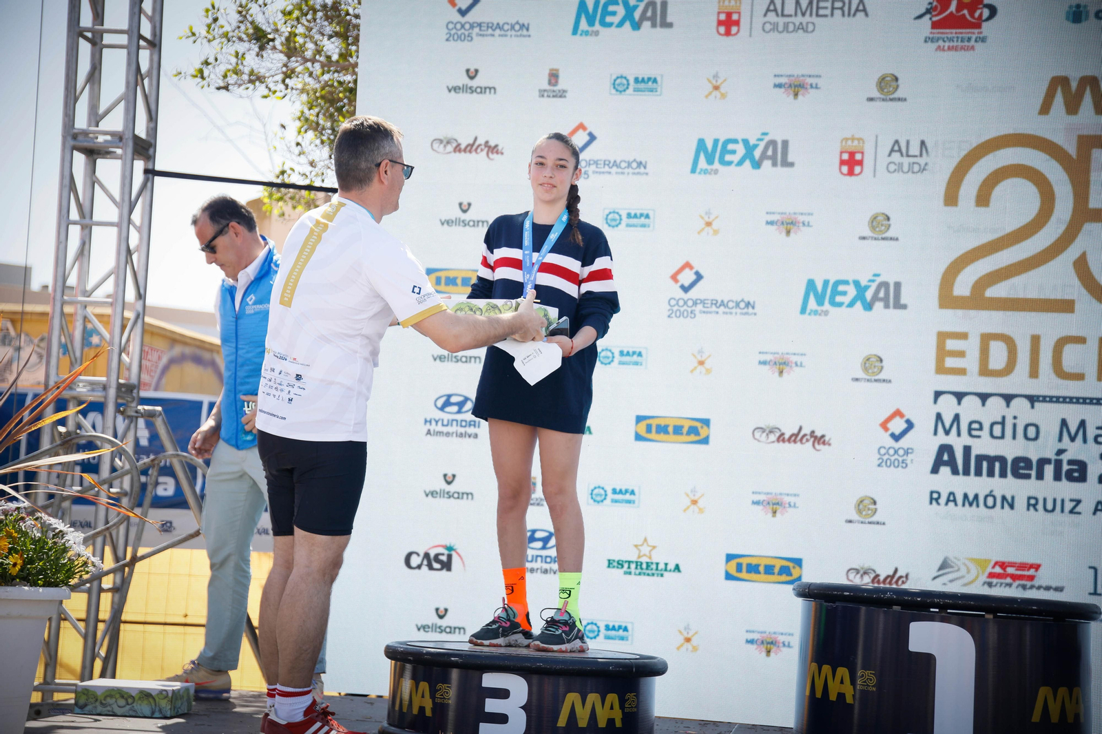 Imágenes de los premiados en la Media maratón de la Cuidad de Almería