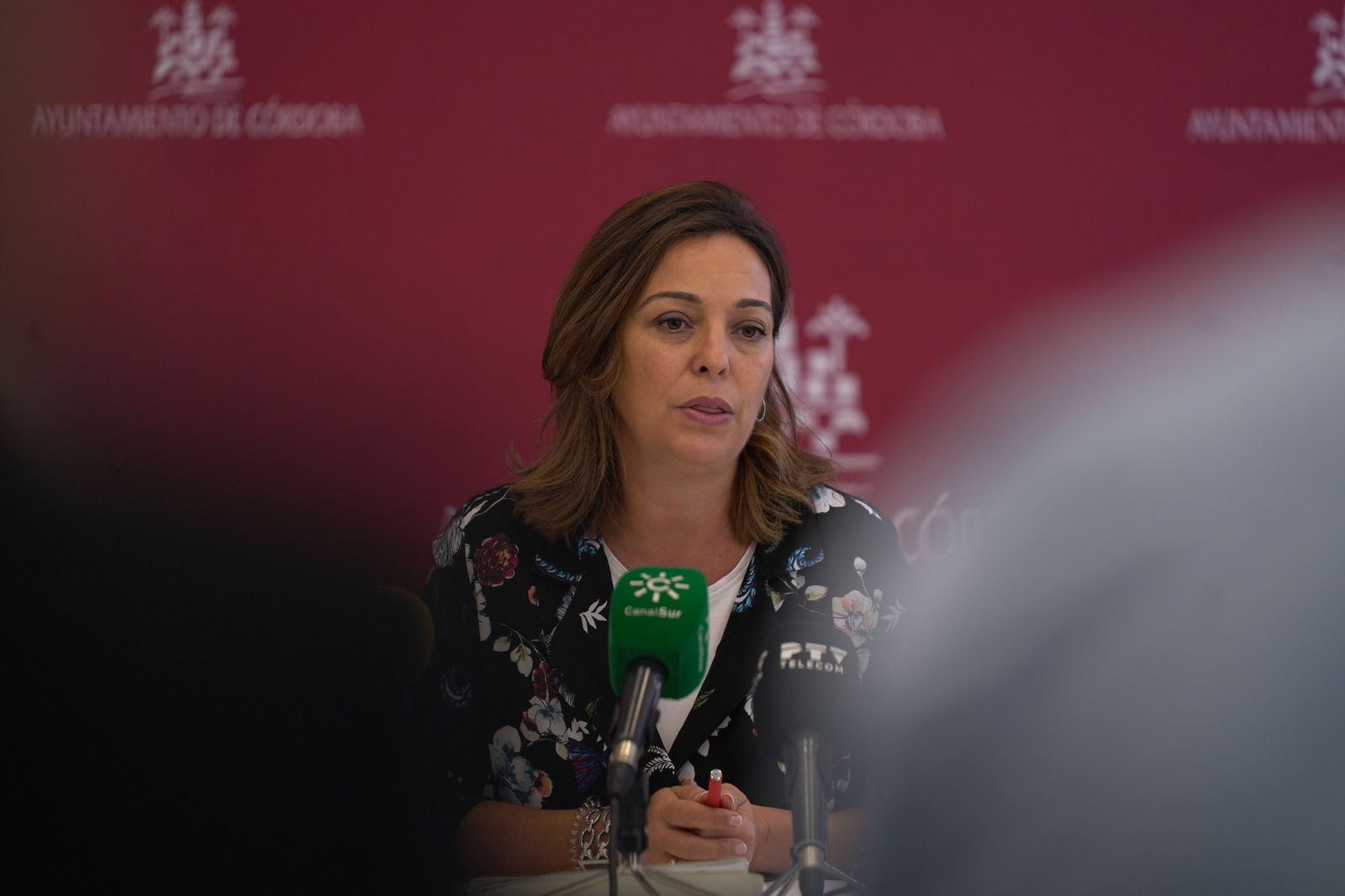 Isabel Ambrosio en una rueda de prensa en Capitulares