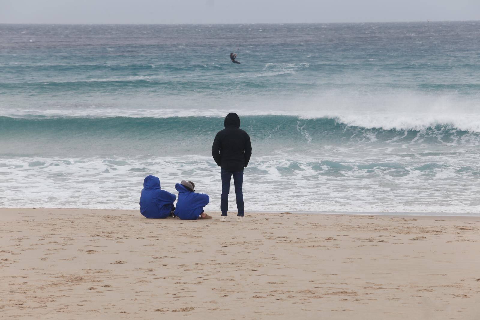 Viento en Tarifa, este viernes.