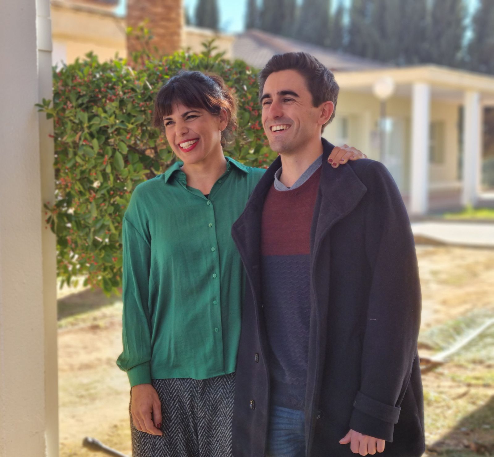 Luis Rodrigo Serrano, candidato de Adelante Andalucía a la Alcaldía de Málaga, junto a Teresa Rodríguez.
