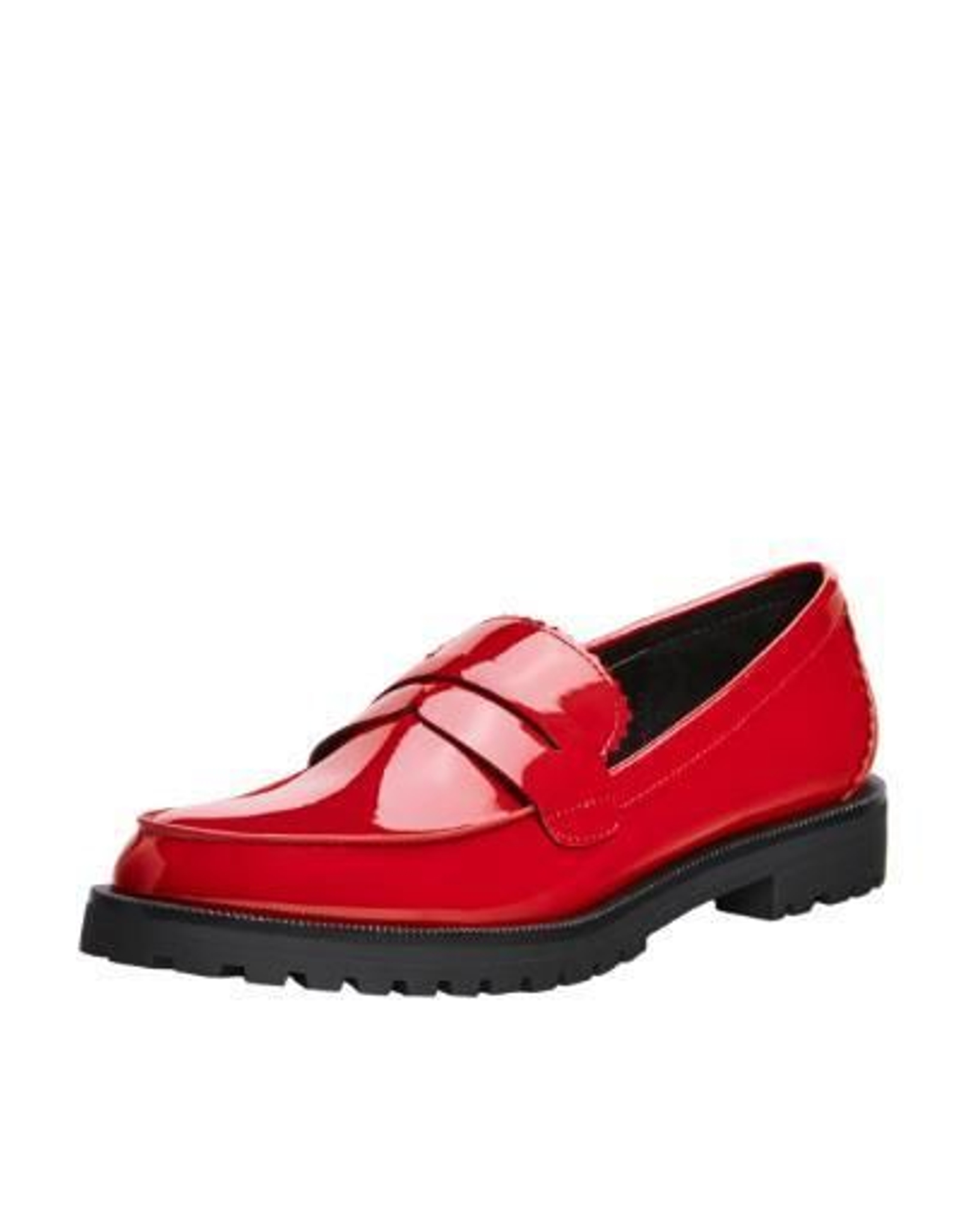 Mocasines: de charol rojo y suelas track. De Bershka. Los mejores zapatos de tendencia esta temporada