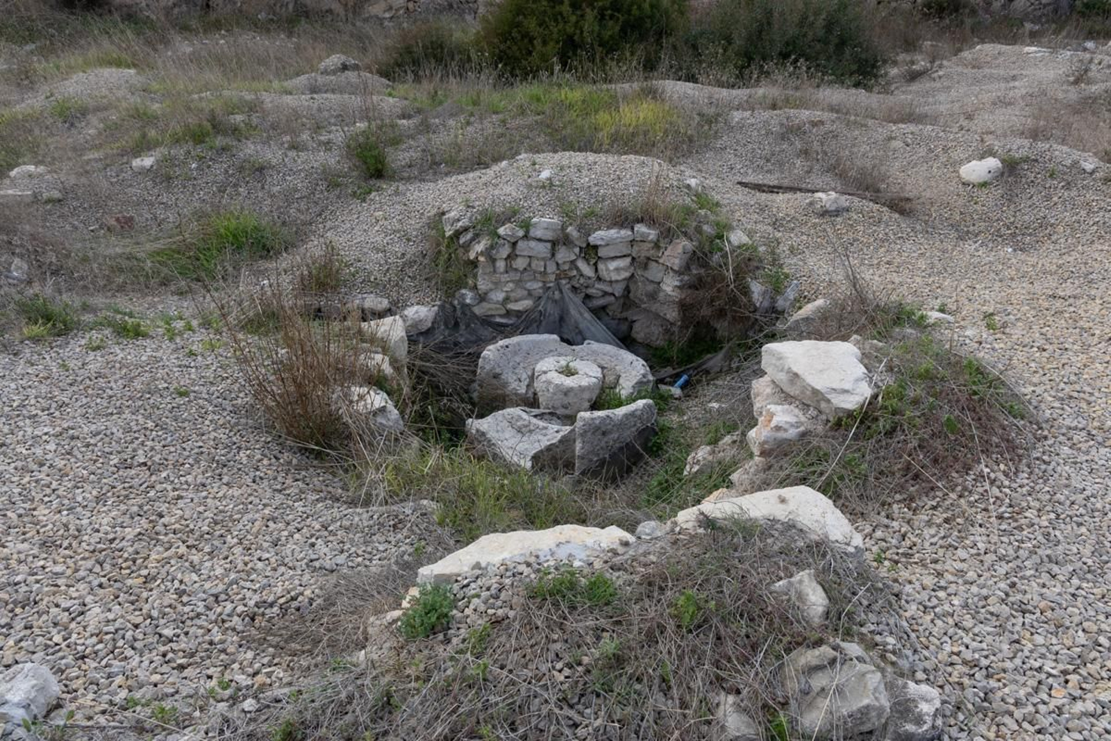 Restos de la almazara romana de Los Robles.
