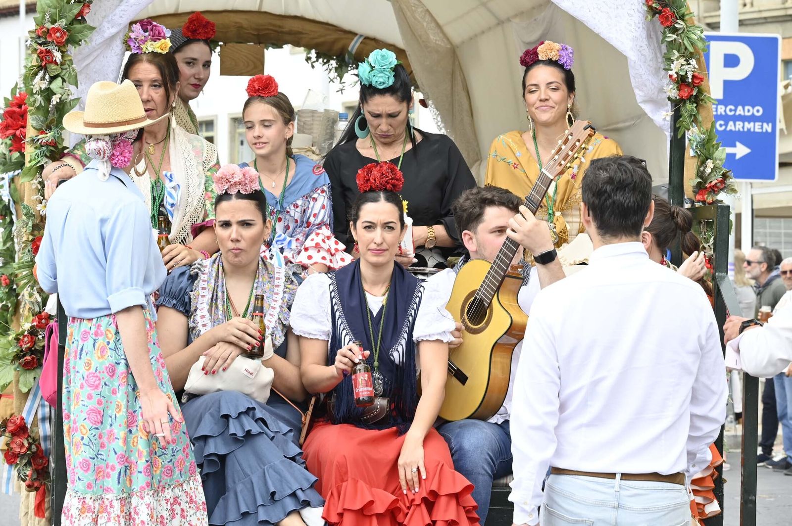 Imágenes de los carros de la Hermandad del Rocío de Huelva