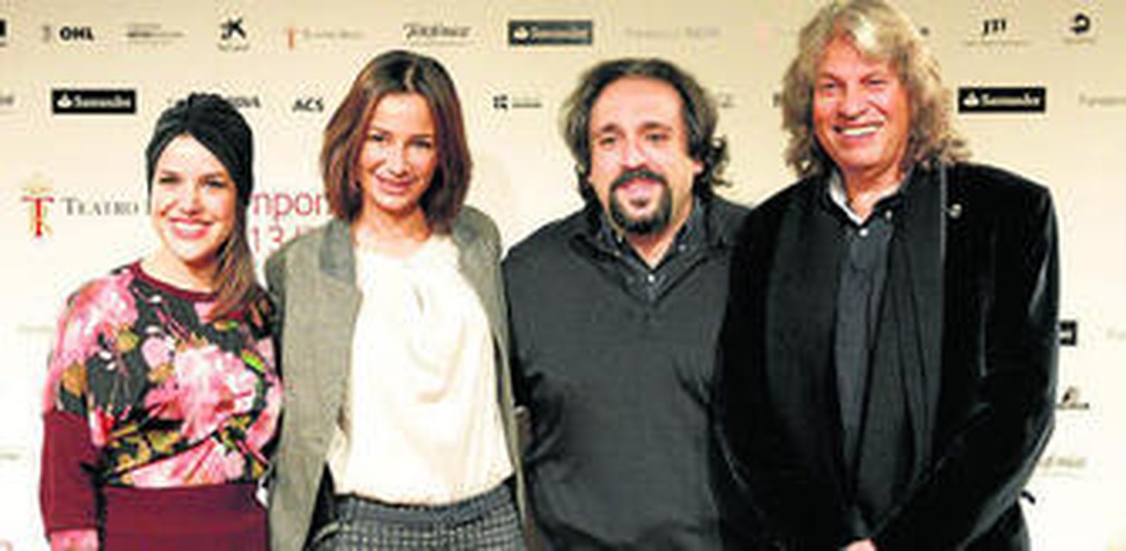 Rotko (i),  Cecilia Gómez, José Manuel Zapata y José Mercé, ayer, en la presentación del concierto en Madrid.