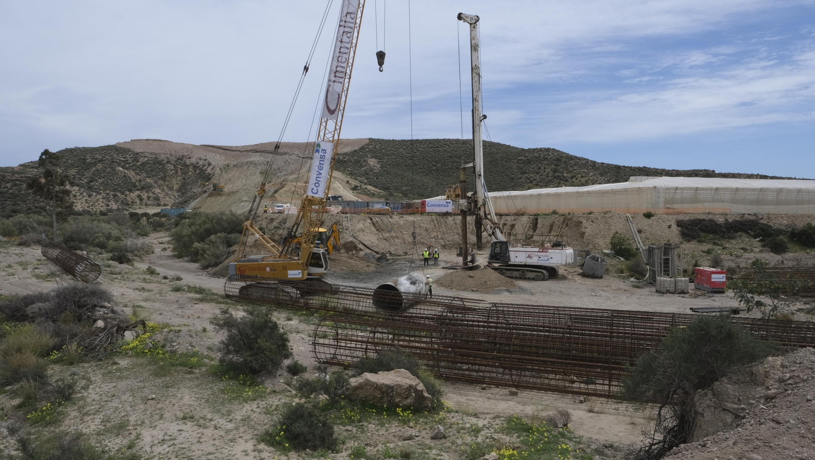 Imágenes de la visita a las obras del AVE en Almería.