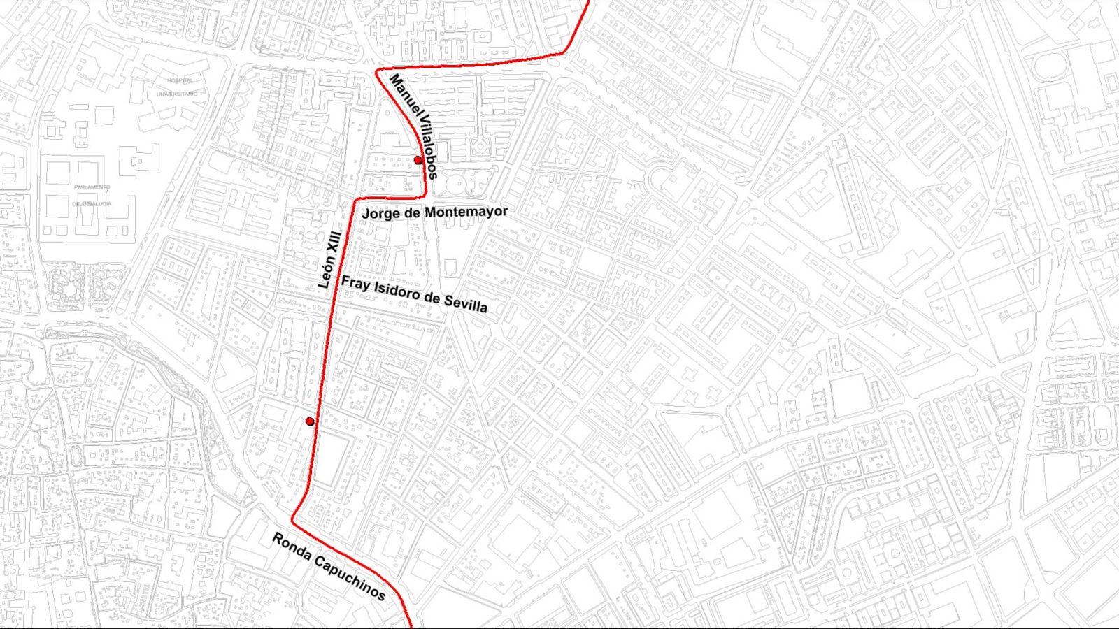 Croquis de la modificación de la línea 11