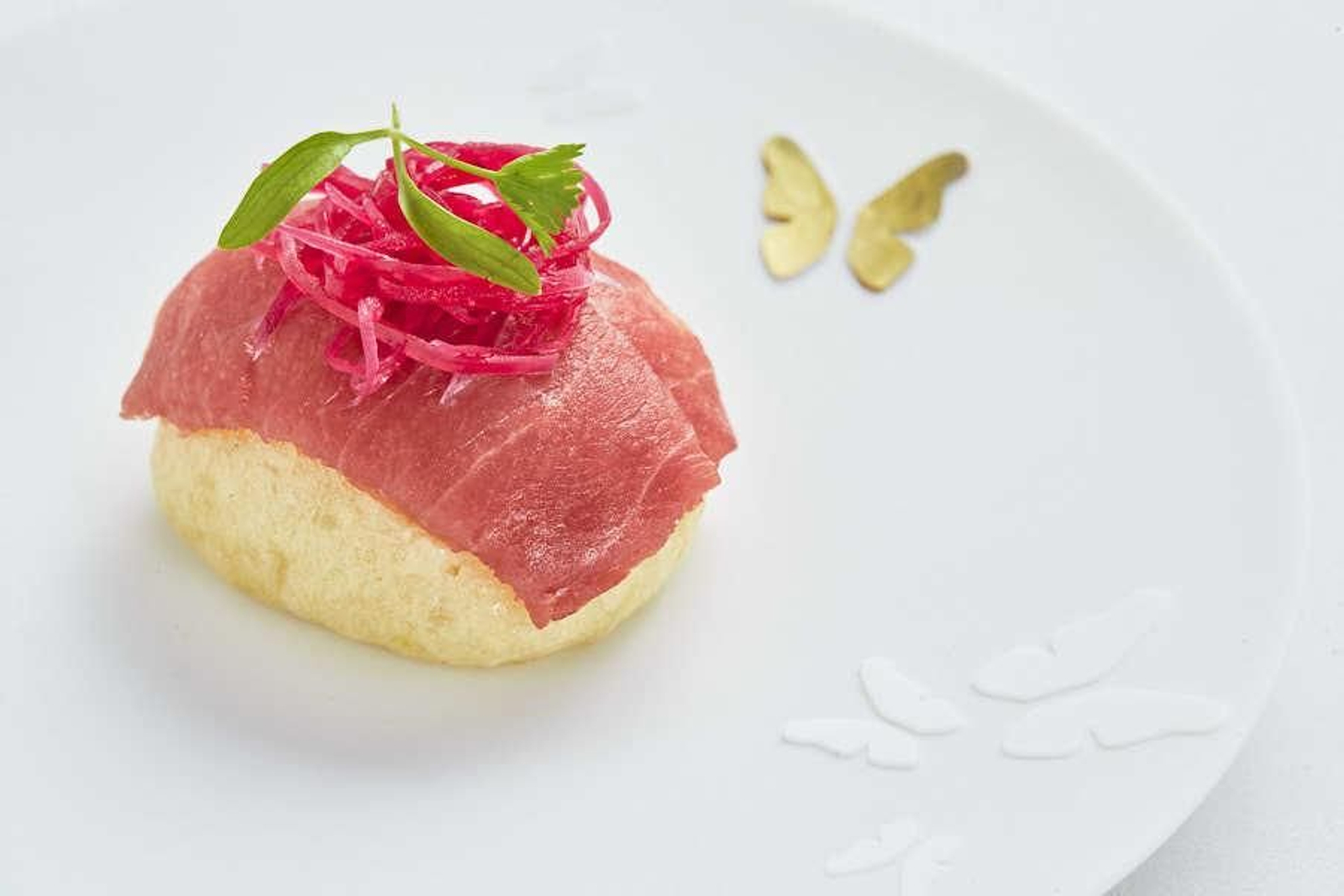 Plato de menu degustación.