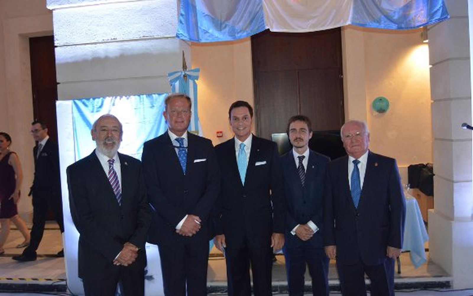 Fernando Blanco, Stephan de Clerck, Agustín Núñez, Martín Rearte y Fernando Lepiani, durante la recepción.

Foto: Ignacio Casas de Ciria