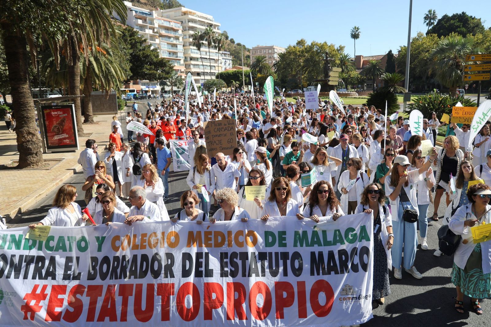 Durante la última convocatoria de huelga de médicos en Málaga.