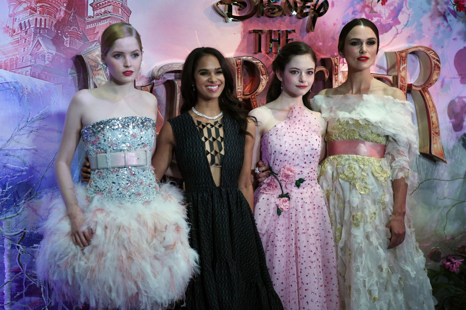 Ellie Bamber, Misty Copeland, Mackenzie Foy y Keira Knightley en el estreno europeo de 'El Cascanueces y los cuatro reinos'