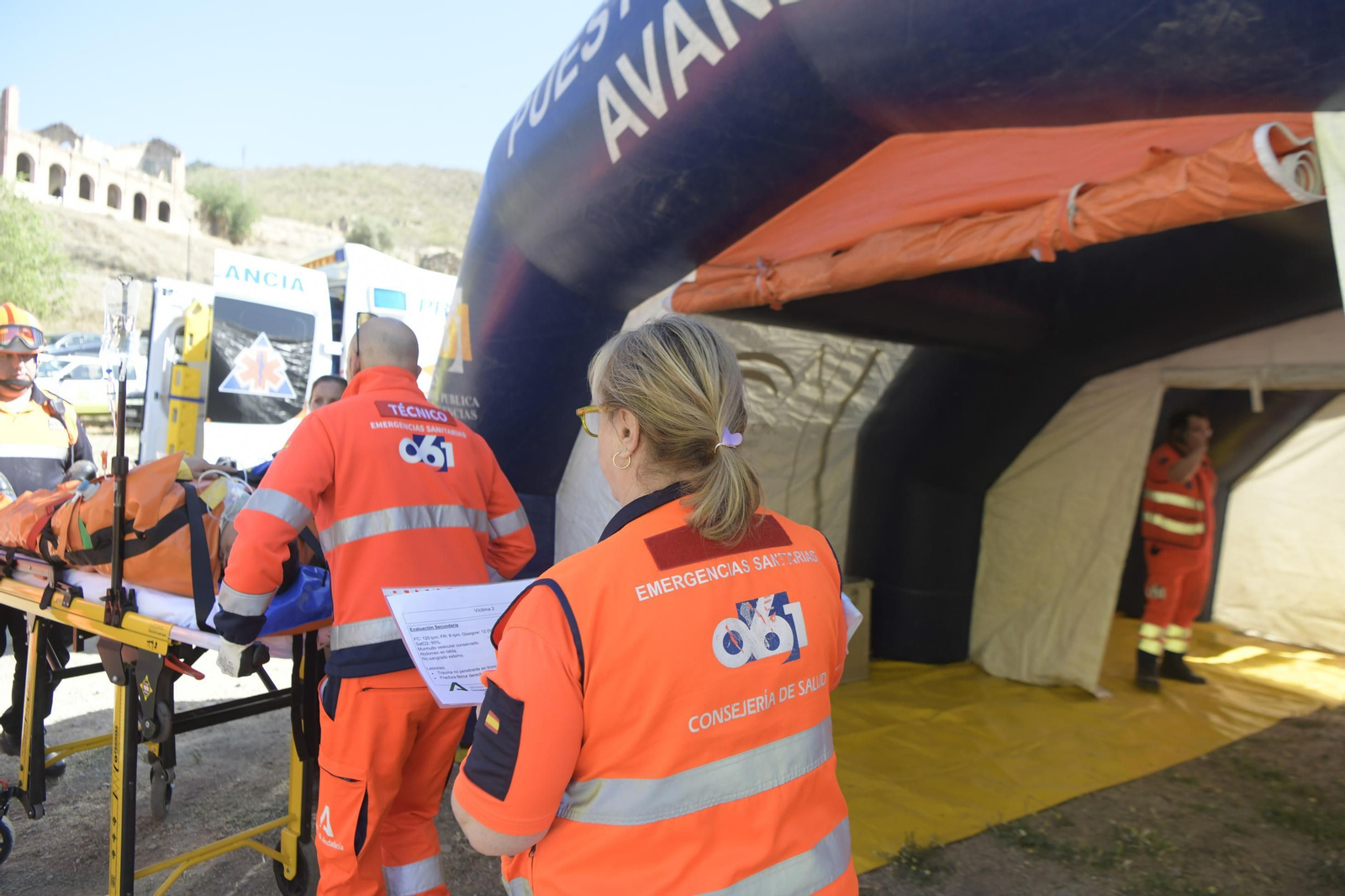 Imagen del simulacro de gran terremoto en Granada