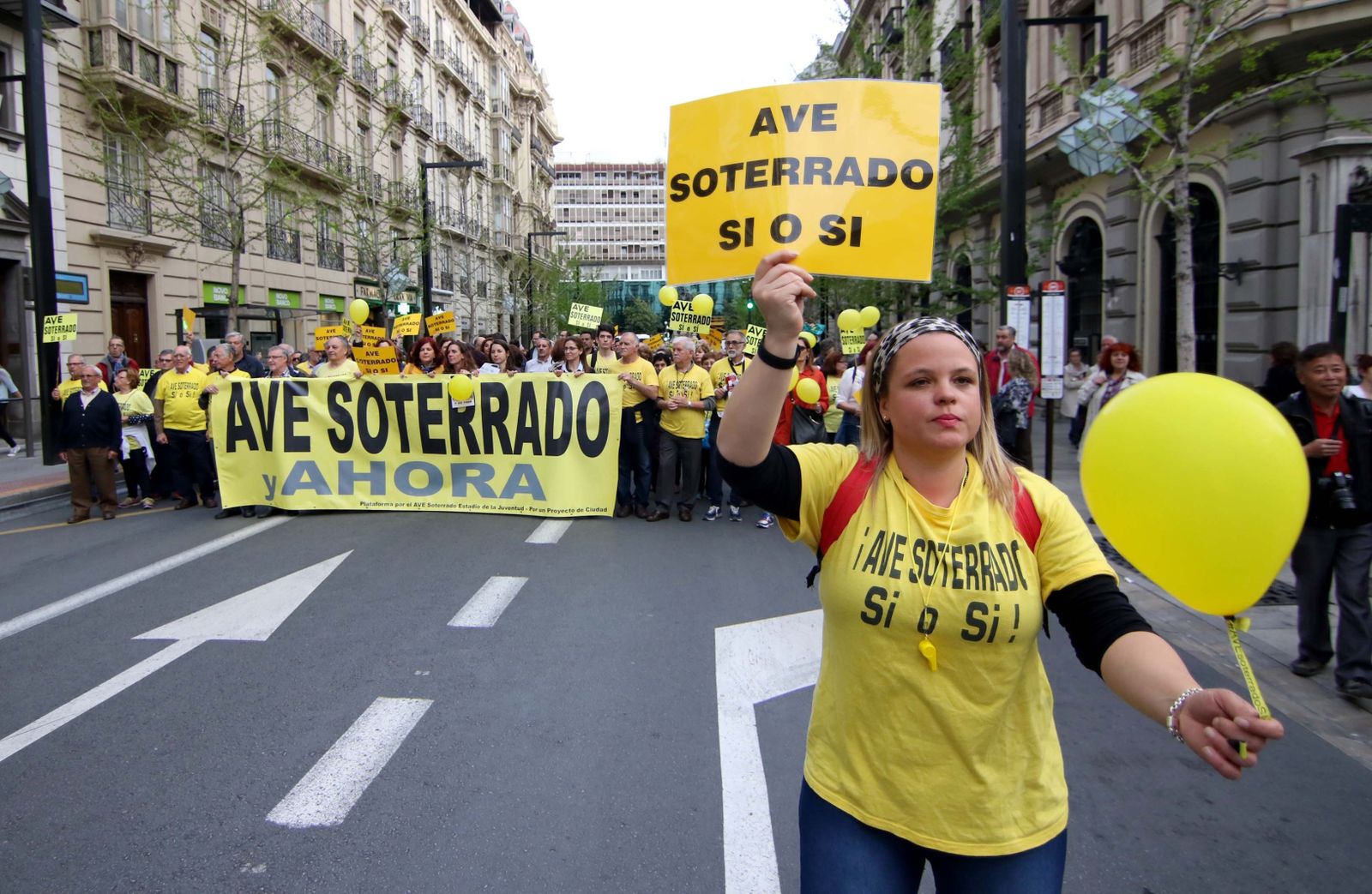 La Marea Amarilla en una de las últimas manifestaciones.