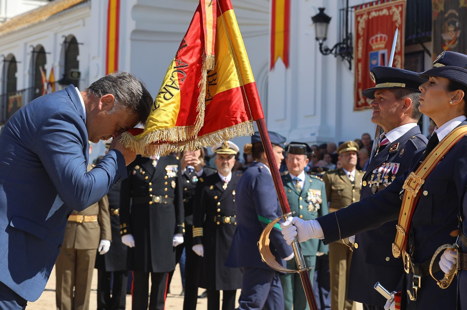Imágenes del acto de Juramento o Promesa de Fidelidad a la Bandera Nacional en El Rocío
