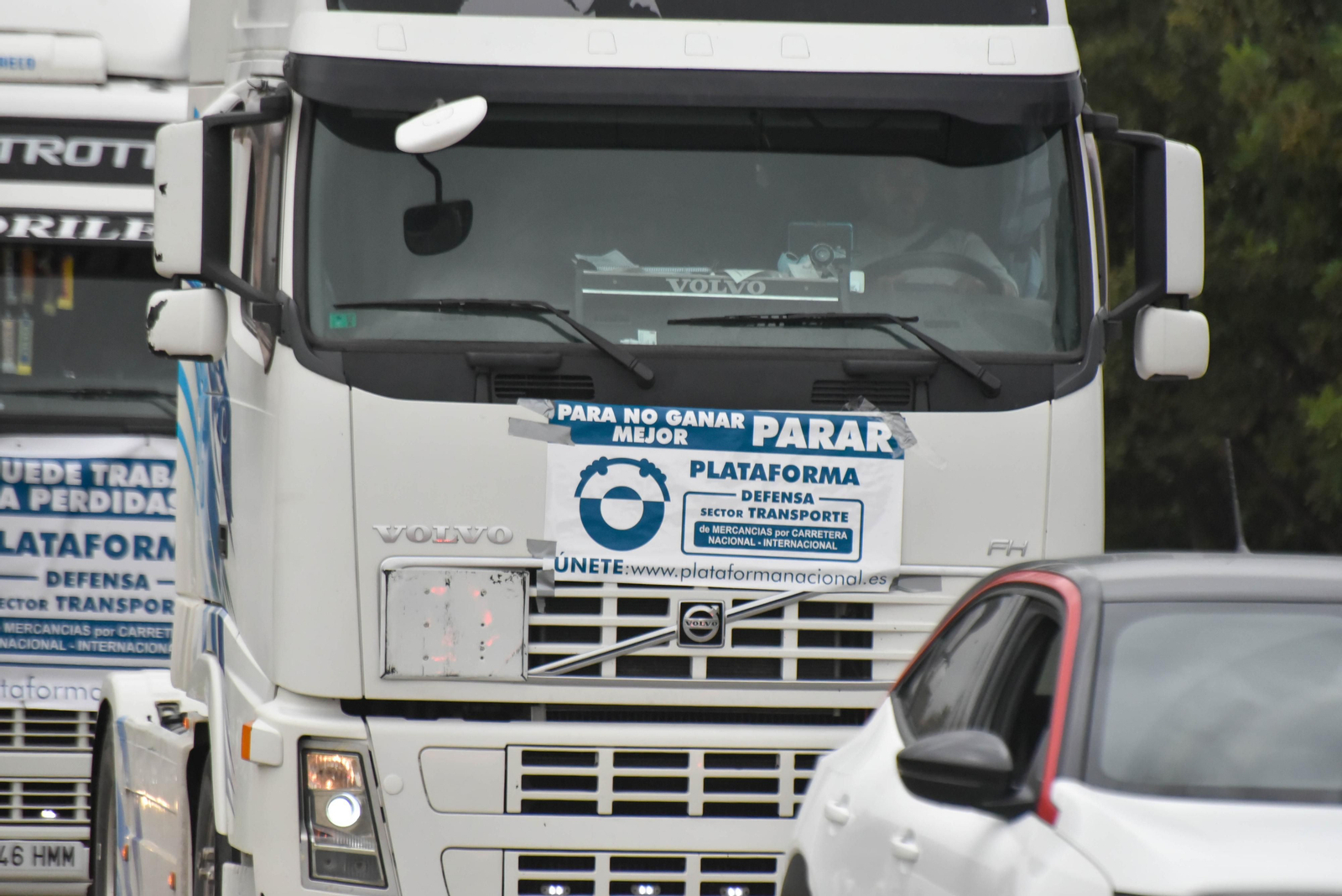 La marcha de transportistas convocada hace dos semanas.