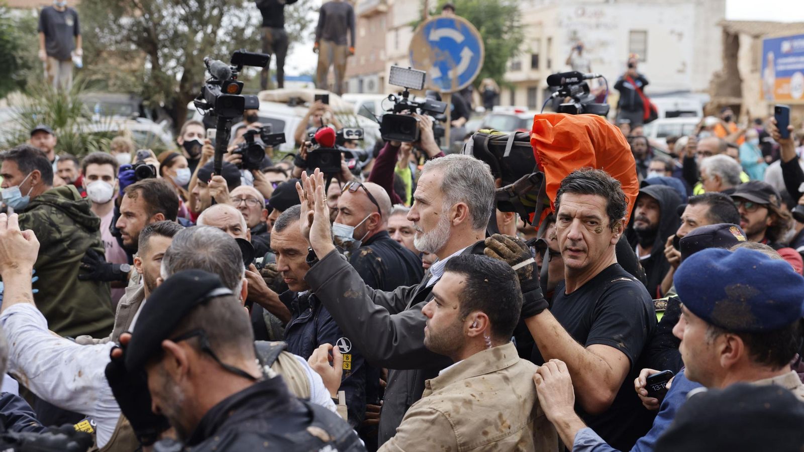 Las imágenes del disturbio con el Rey en Paiporta