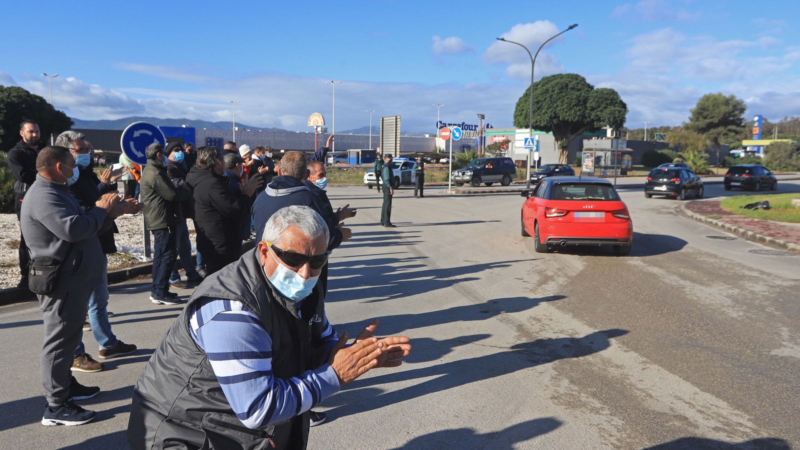 Fotos de los piquetes en el polígono de Palmones