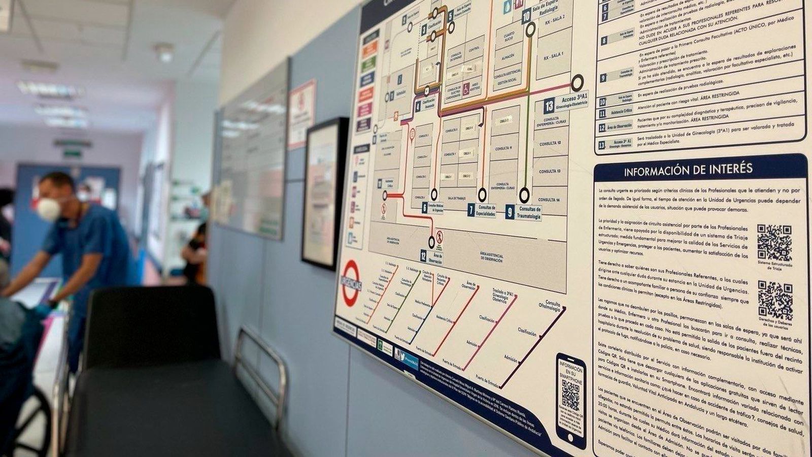 Área de Urgencias del hospital Clínico en Málaga.