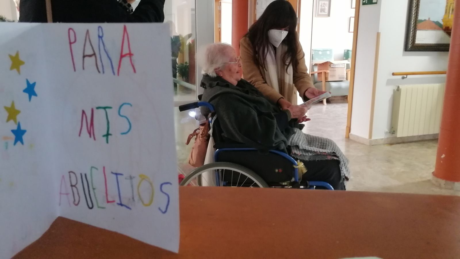 Una de las tarjetas elaborada por un alumnos de Infantil del colegio Próncipa Felipe de Chipiona