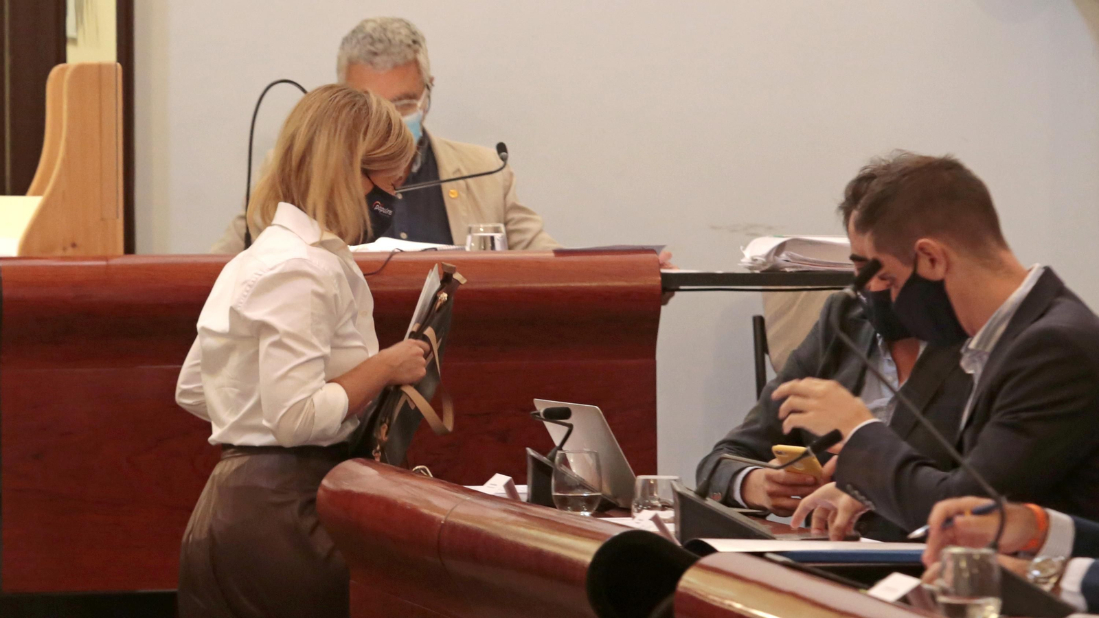 Concejales del PP durante un pleno municipal.