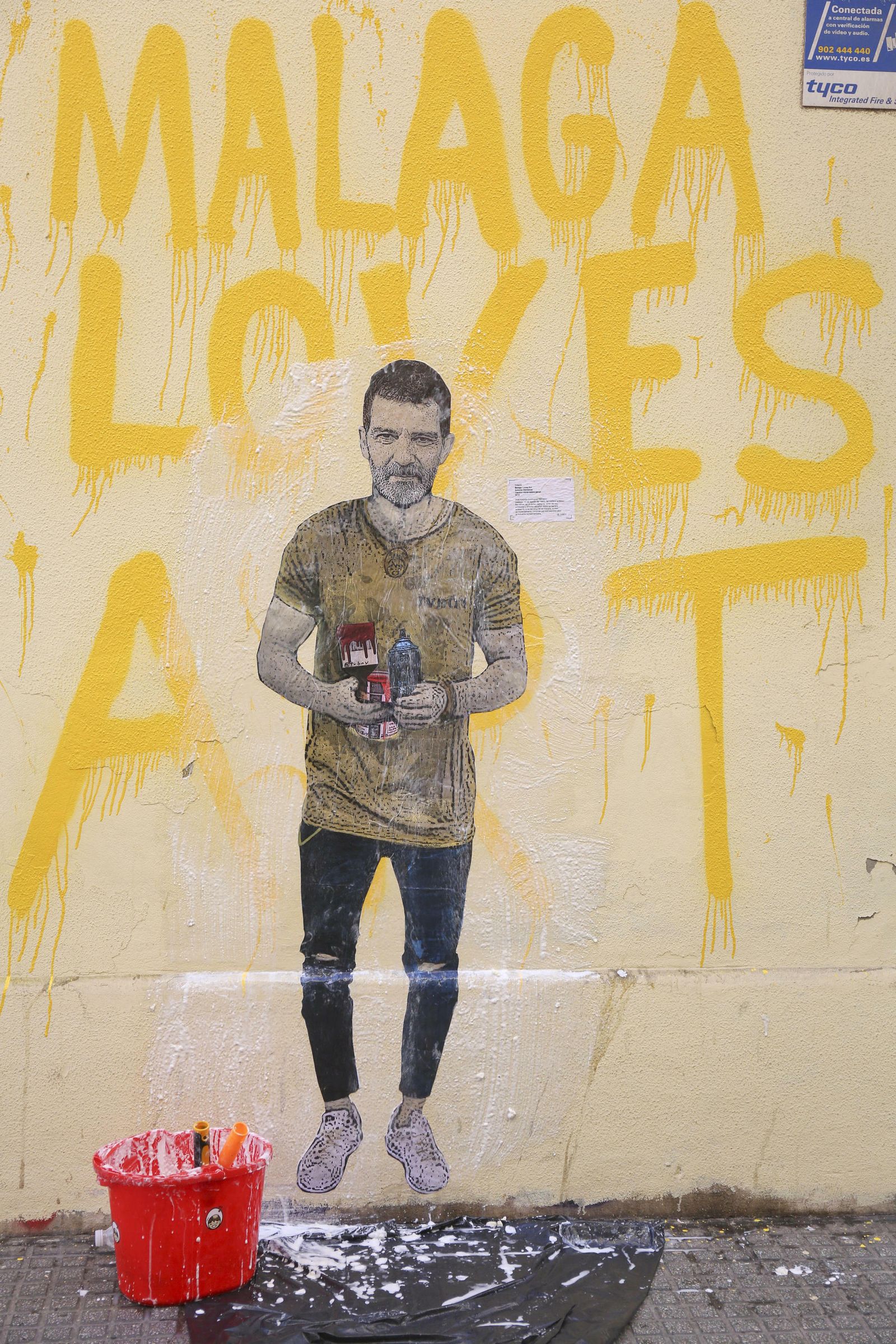 Antonio Banderas, en el mural de TvBoy.