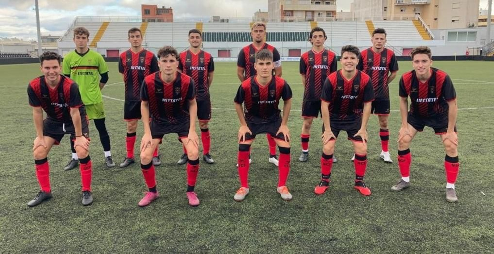 Formación inicial del Séneca durante un encuentro de esta temporada.