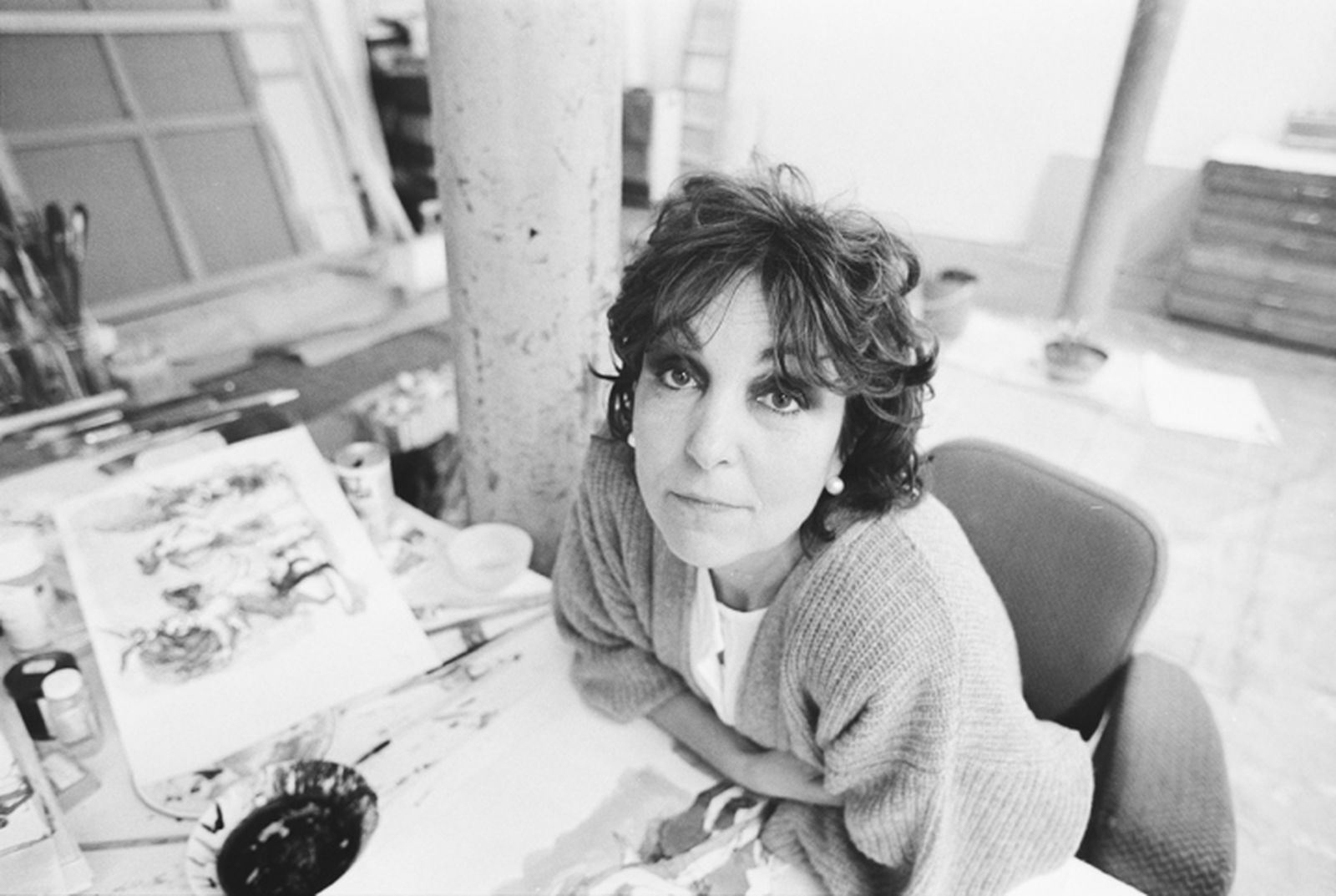 Paula Rego en su estudio, 1987