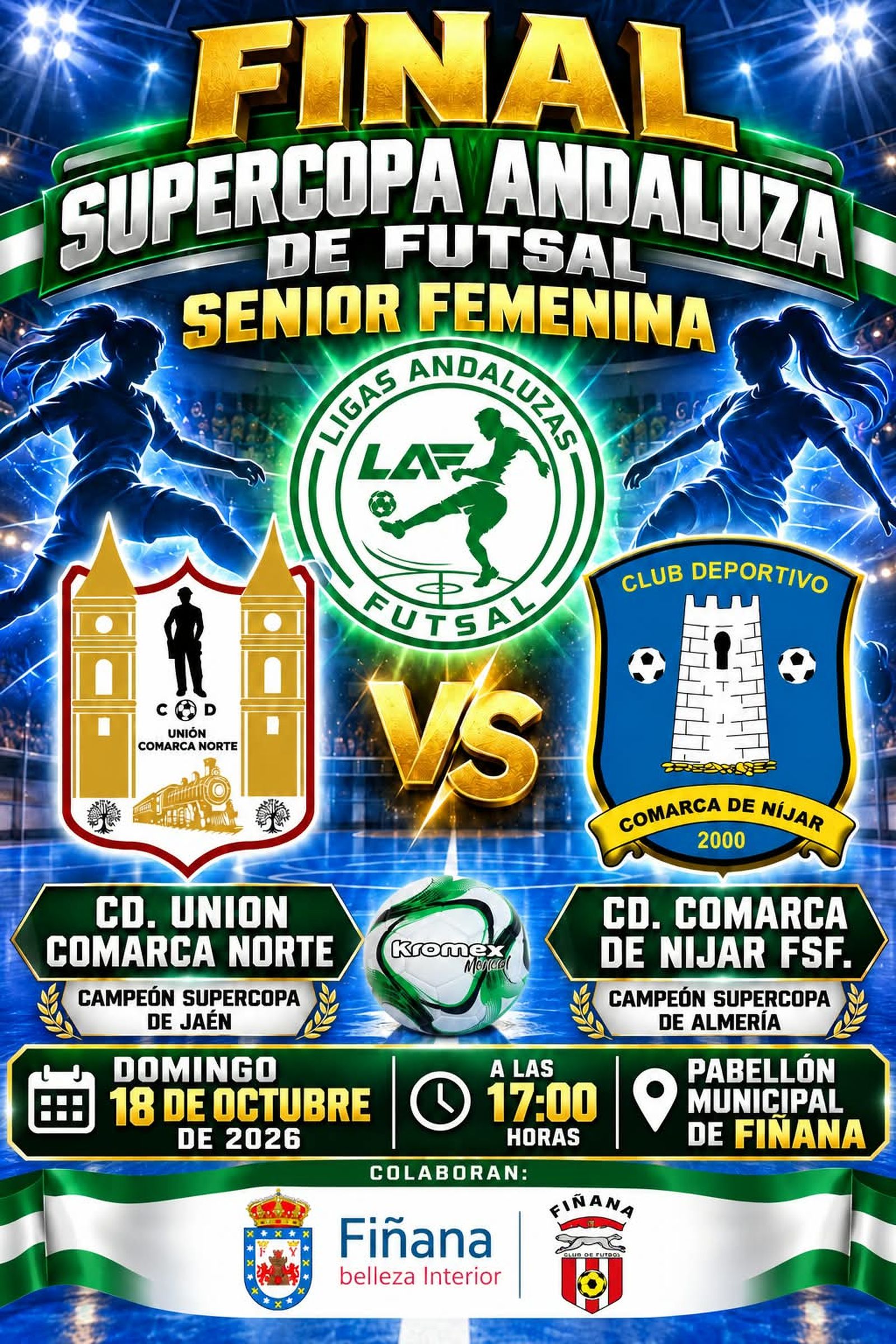 Cartel oficial de la final de la Supercopa Andaluza Sénior Femenina de la AFFS.