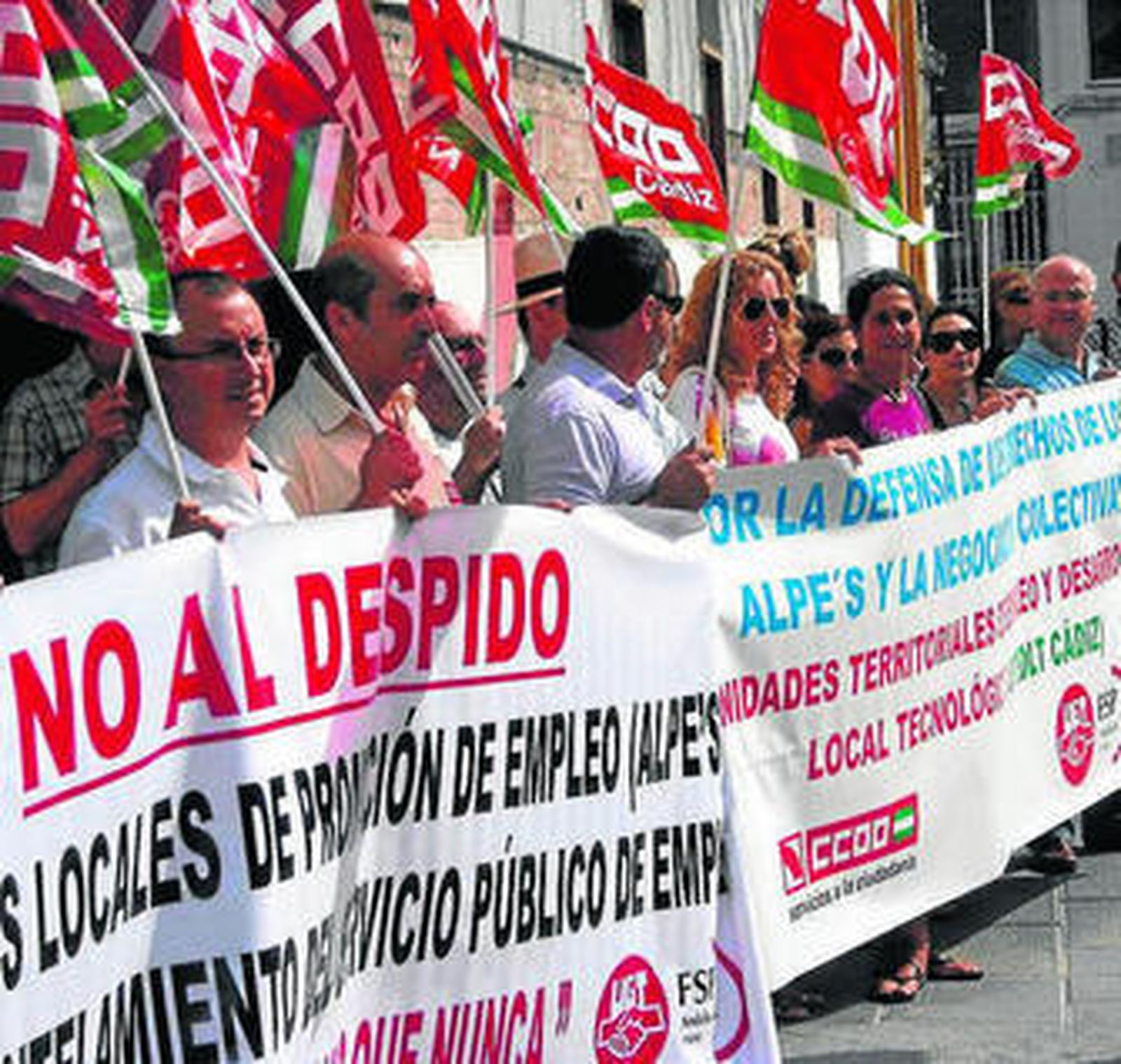 Imagen de archivo de una protesta de los ALPE en Cádiz.