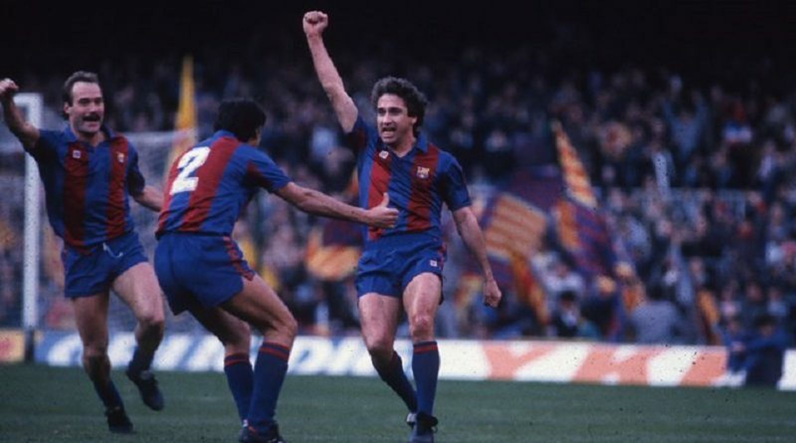 Esteban Vigo celebra un gol.